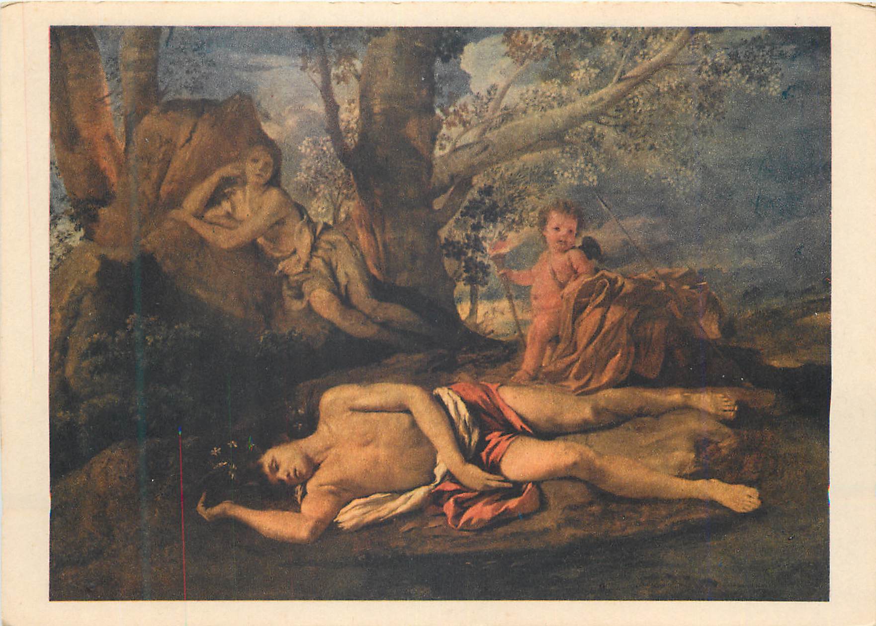 CPM Poussin echo et narcisse lusse du louvre