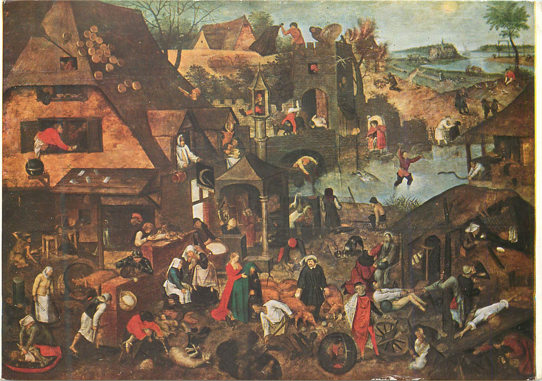 CPM Pierre brueghel le vieux les proverbes flamands (1525 1569)