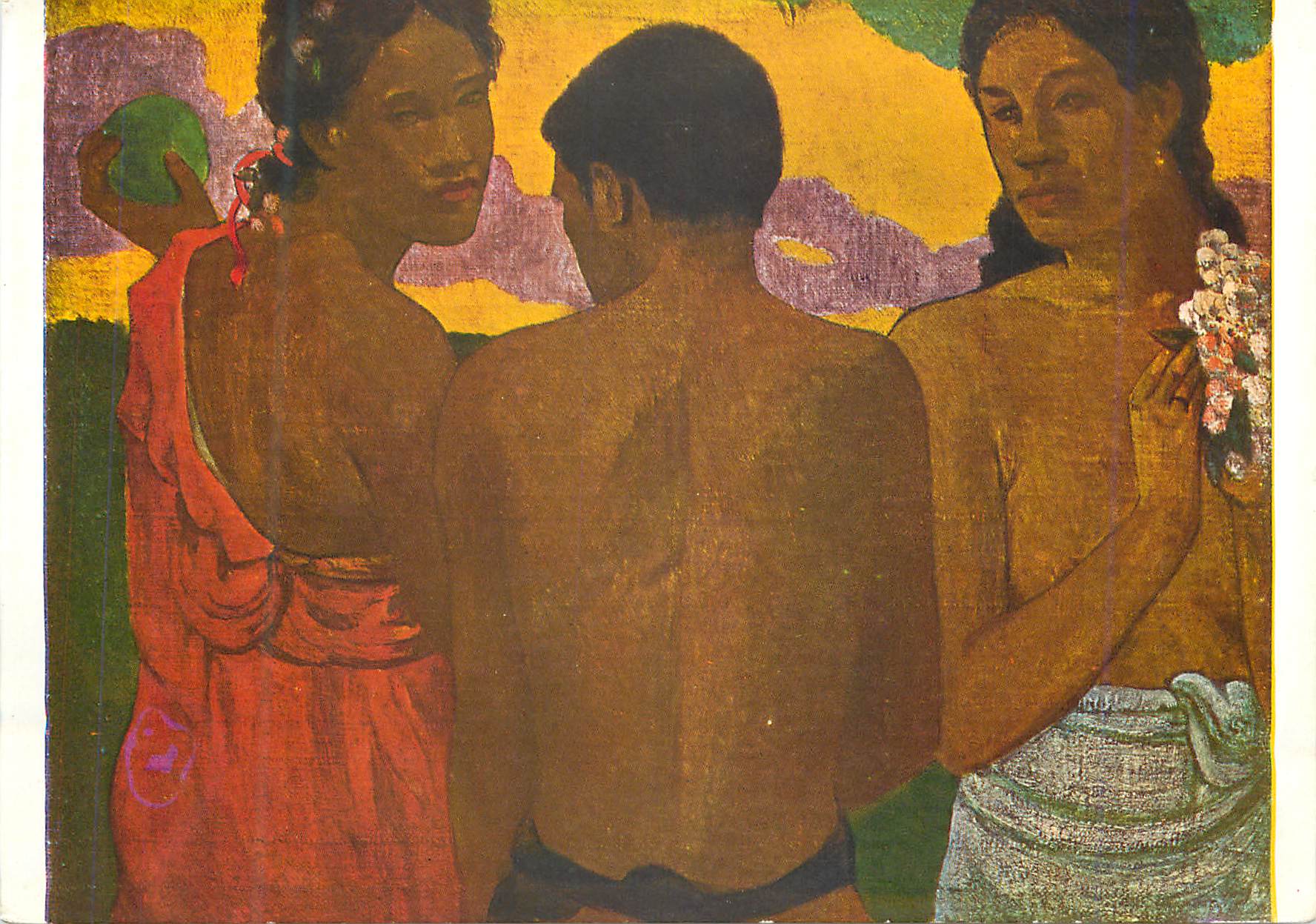 CPM P gauguin (1848 1913) trois tahitienss