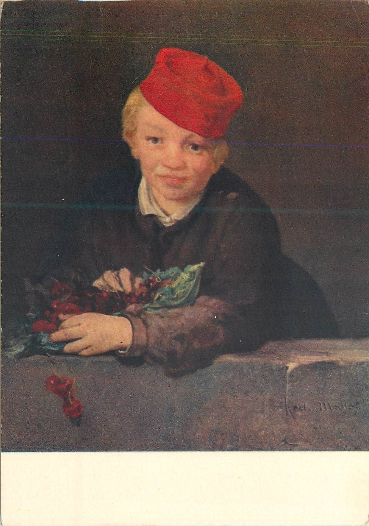 CPM E Manet l'enfant aux cerises