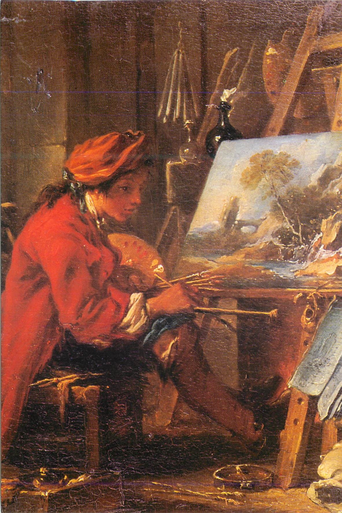 CPM Francois boucher 1703 1770 le peintre dans son atelier paris musee national du louvres