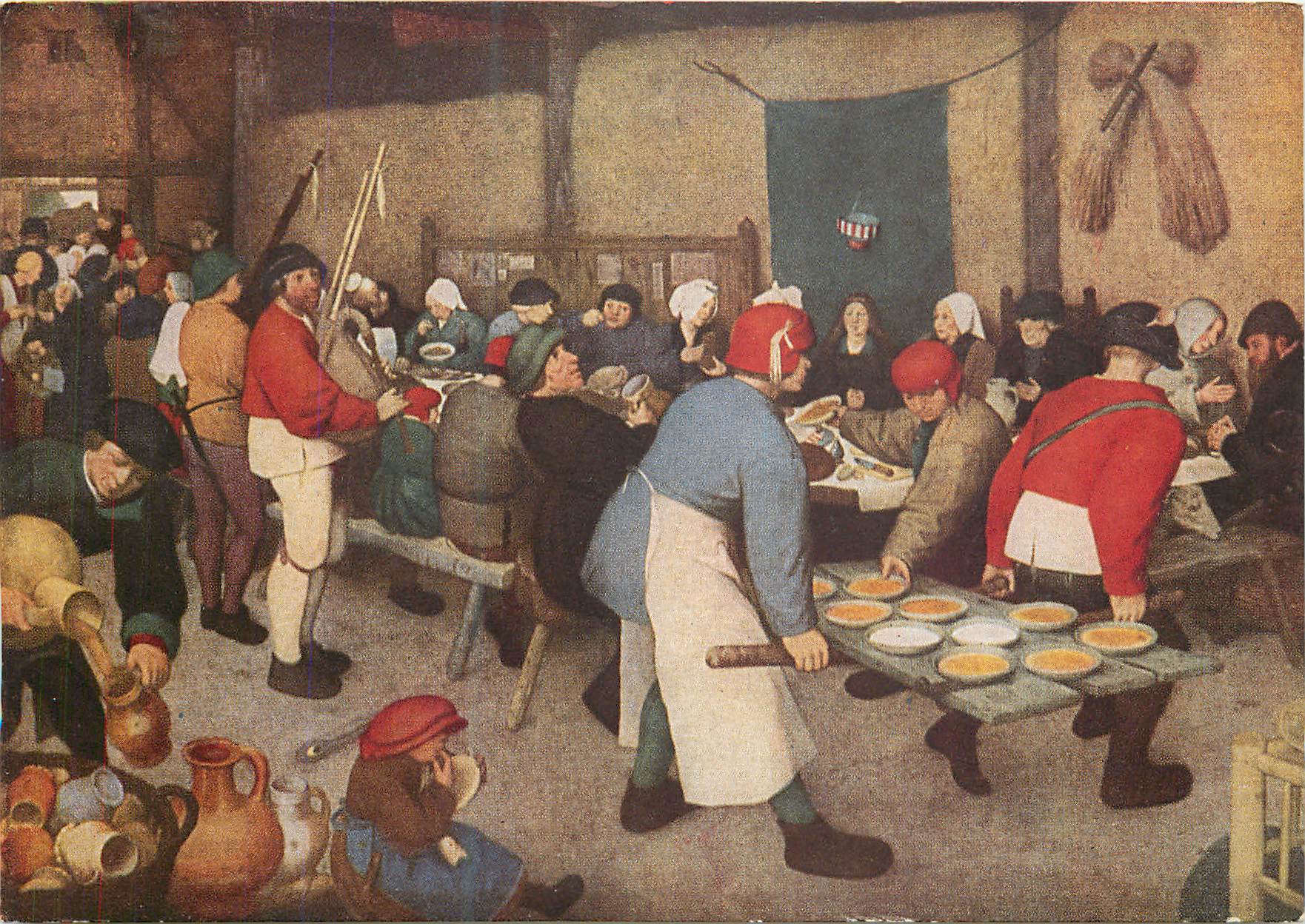 CPM Peter brueghel (vers 1528 1569) noce villageoise