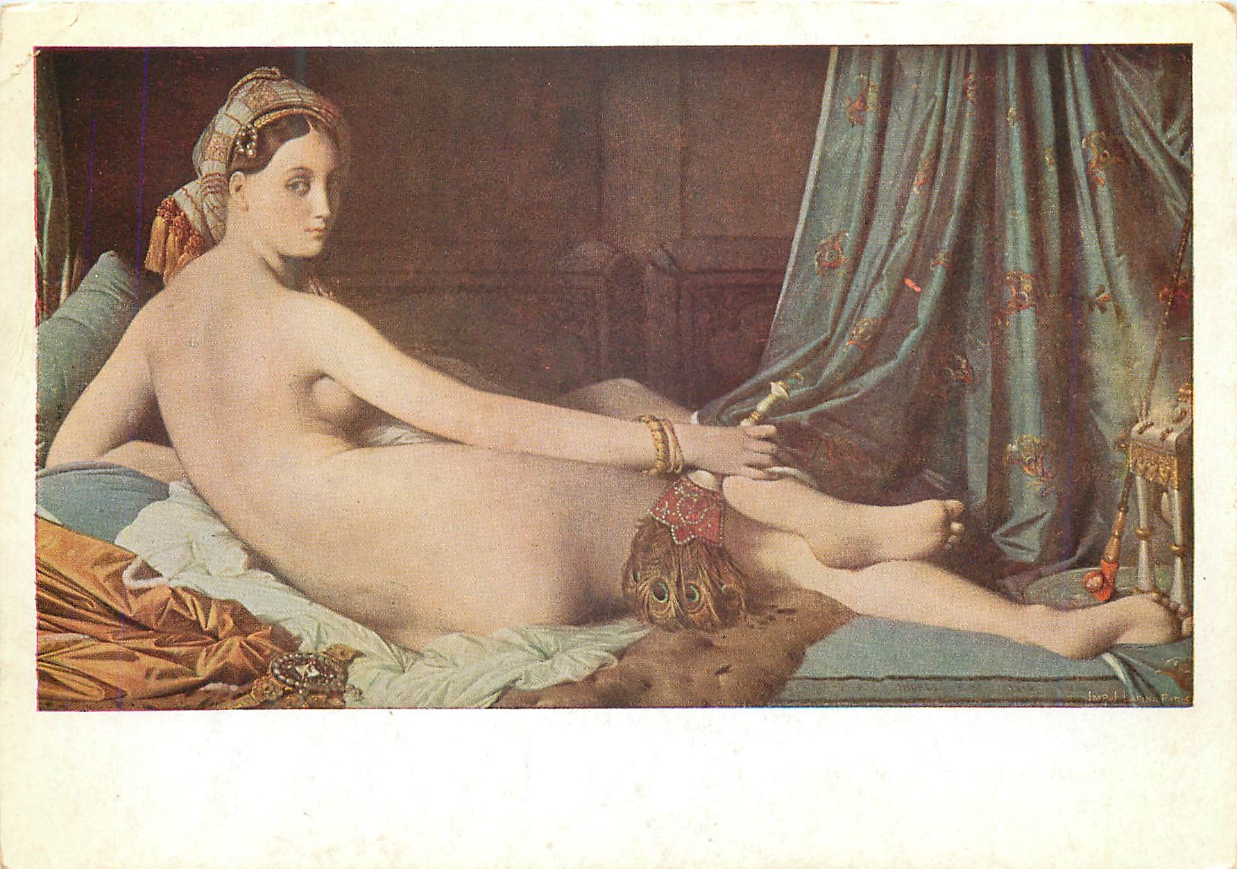 CPM J A Ignes (1780 1867) l'odalisques