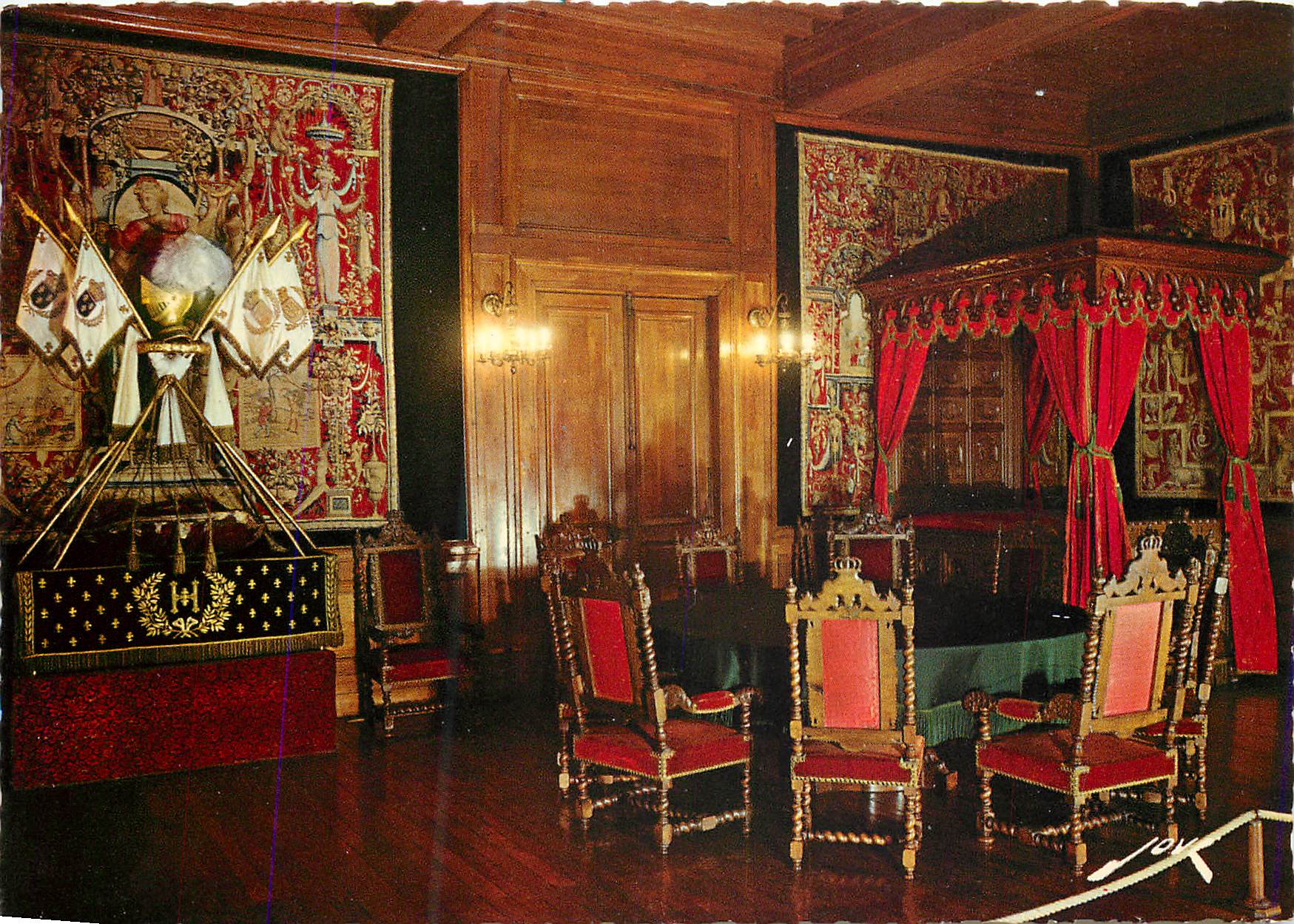 Chambre des Rois de Navarre et le Berceau d'Henri IV — Château Henri IV — Édition Jove, Pau