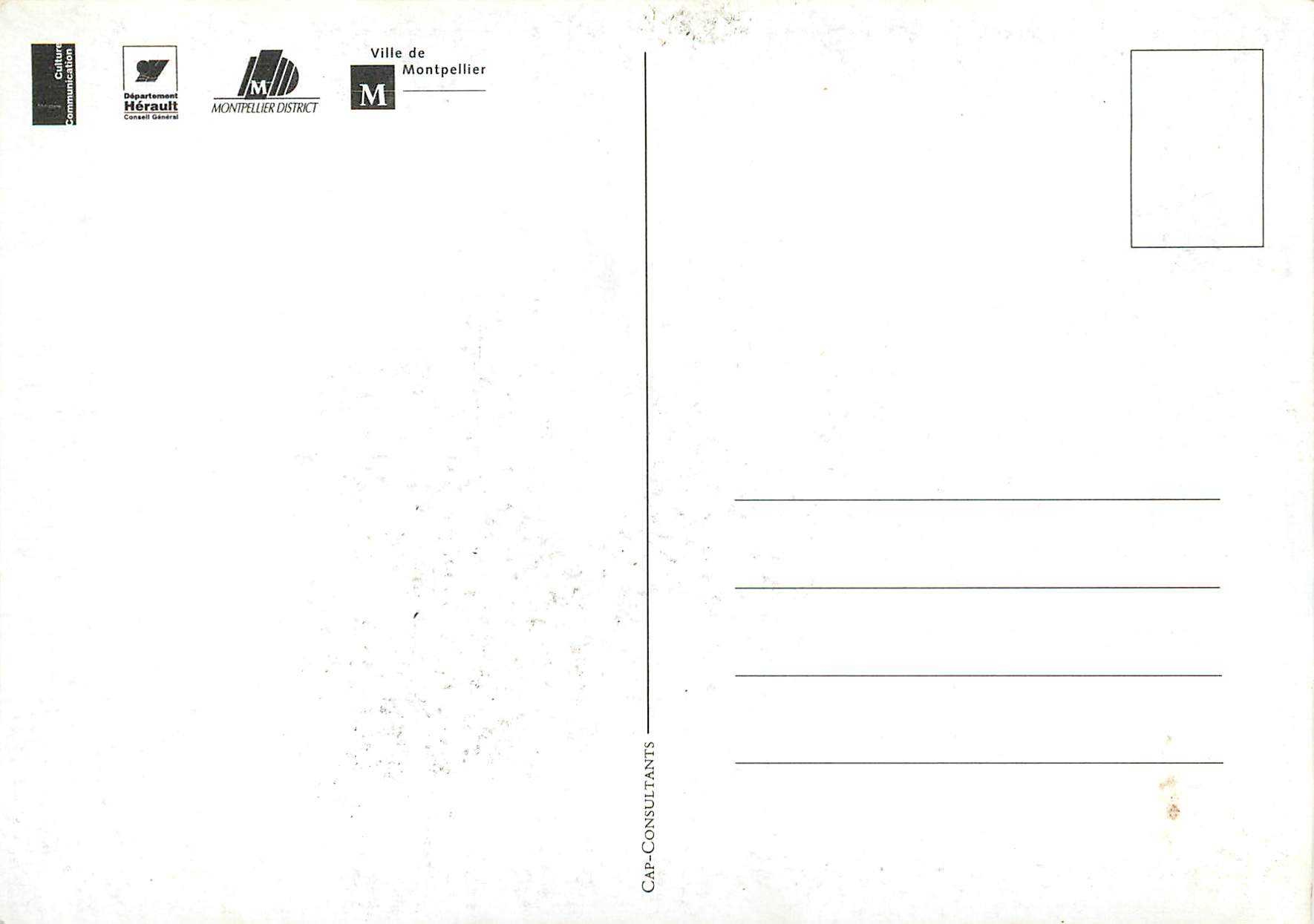CPM Grand bibliotheque archives Antigone Montpellier Georges Freche — Back