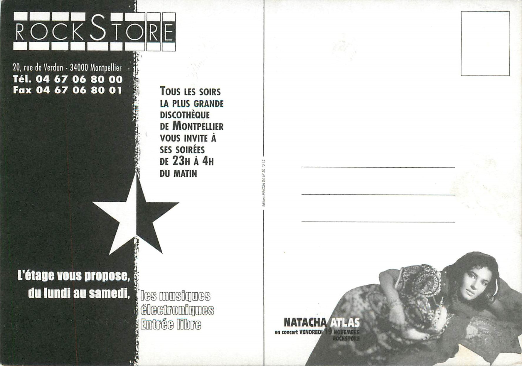 CPM Rock store Montpellier Rue de Verdun  — Verso