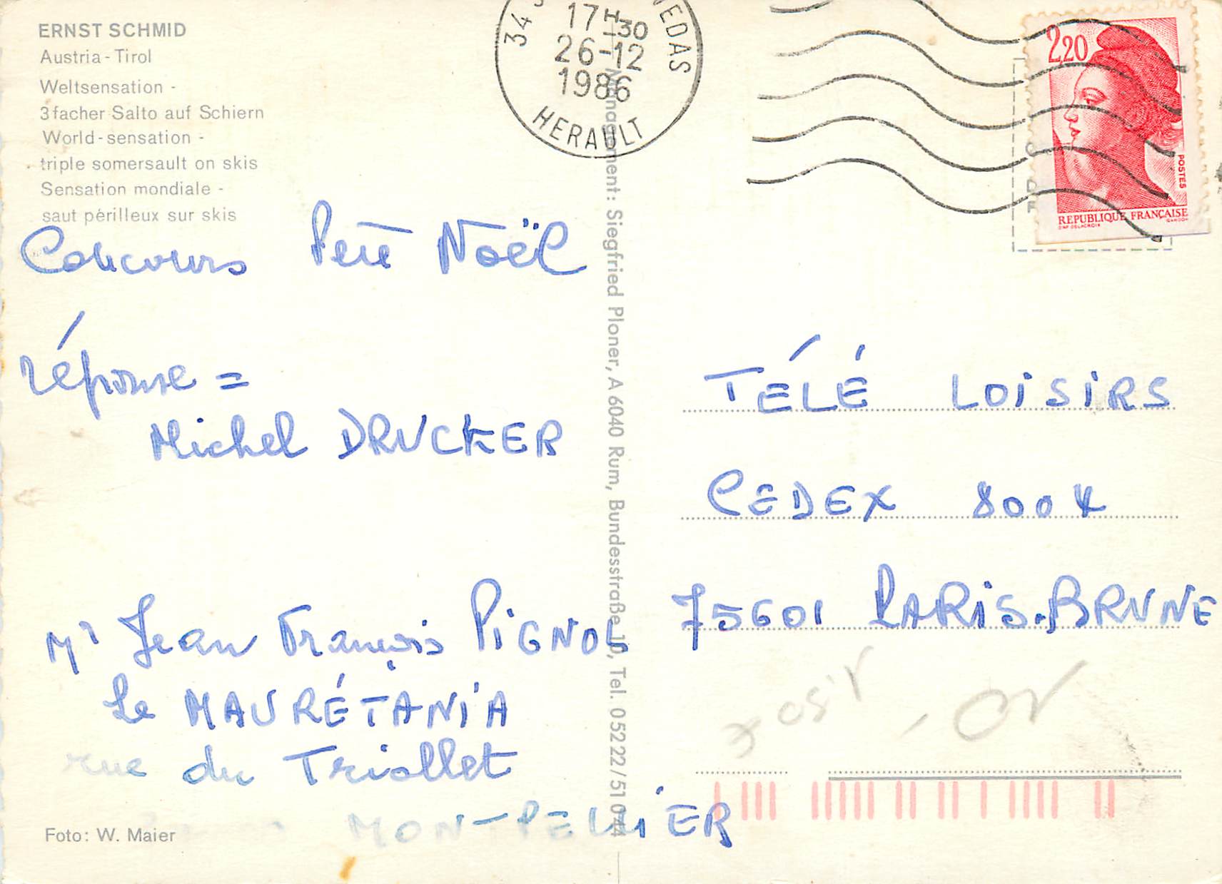 CPM Ernst schmid austria tirot — Rückseite