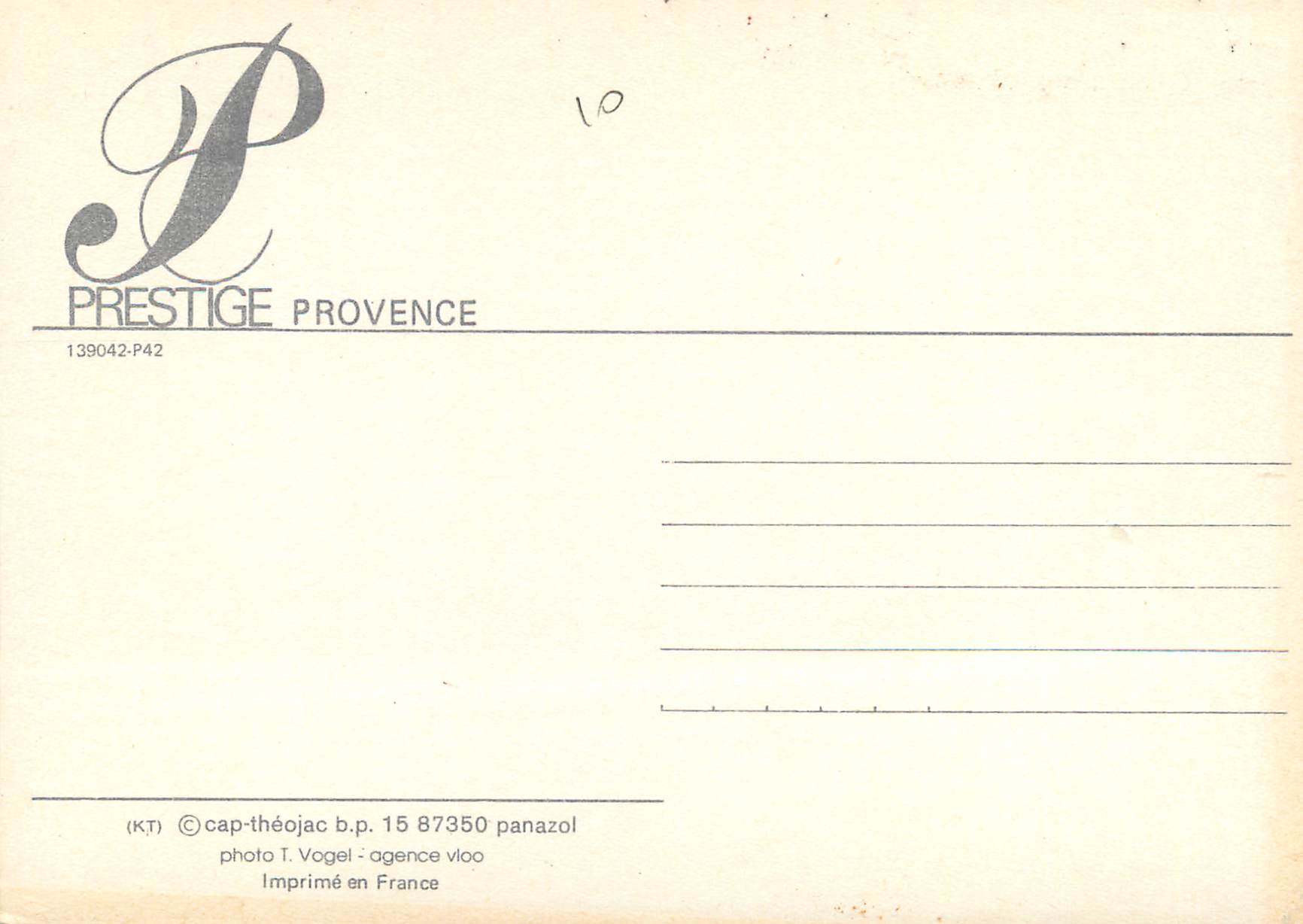 CPM Prestige provence — Rückseite