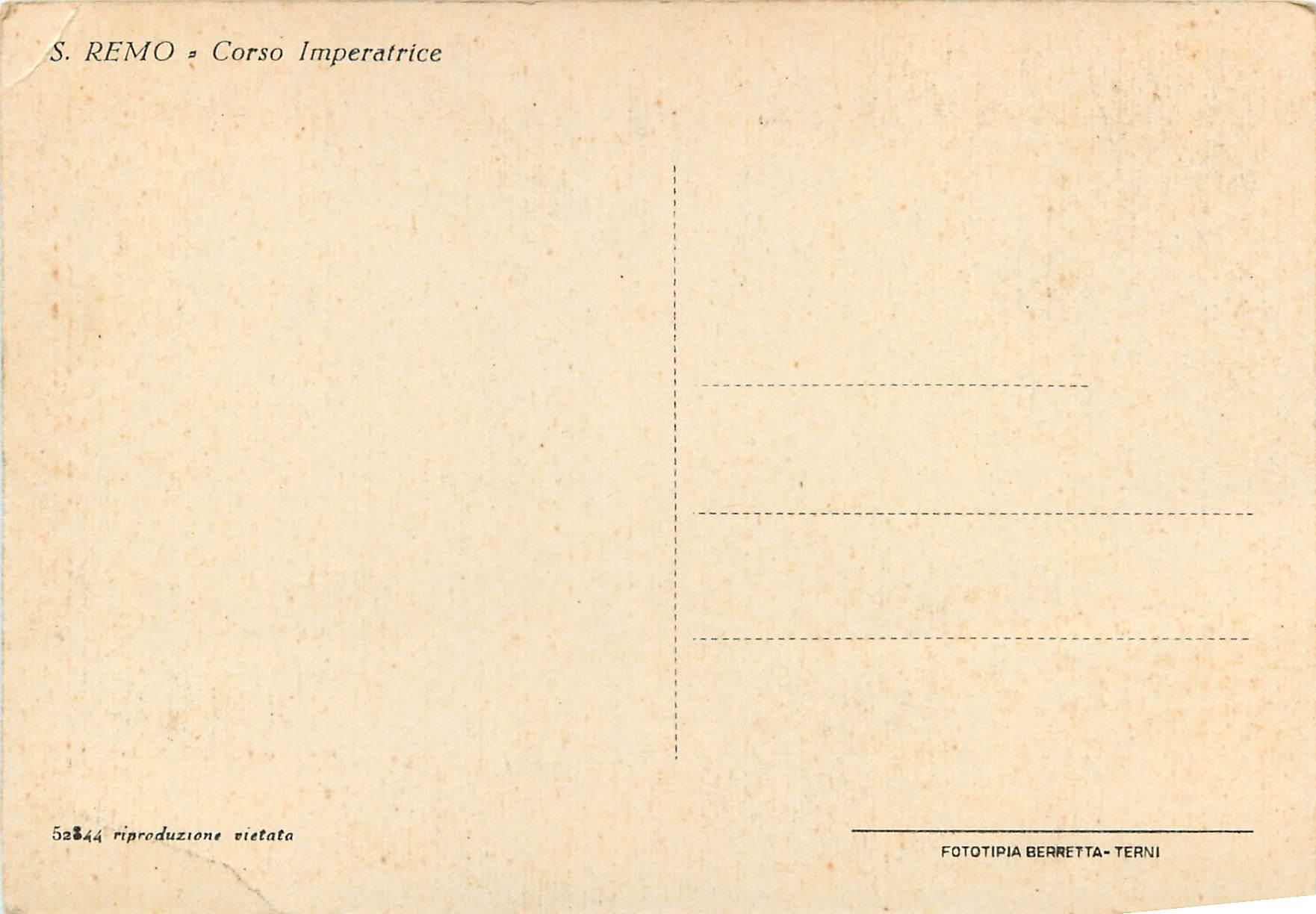 CPM S Remo corso imperatrice — Rückseite