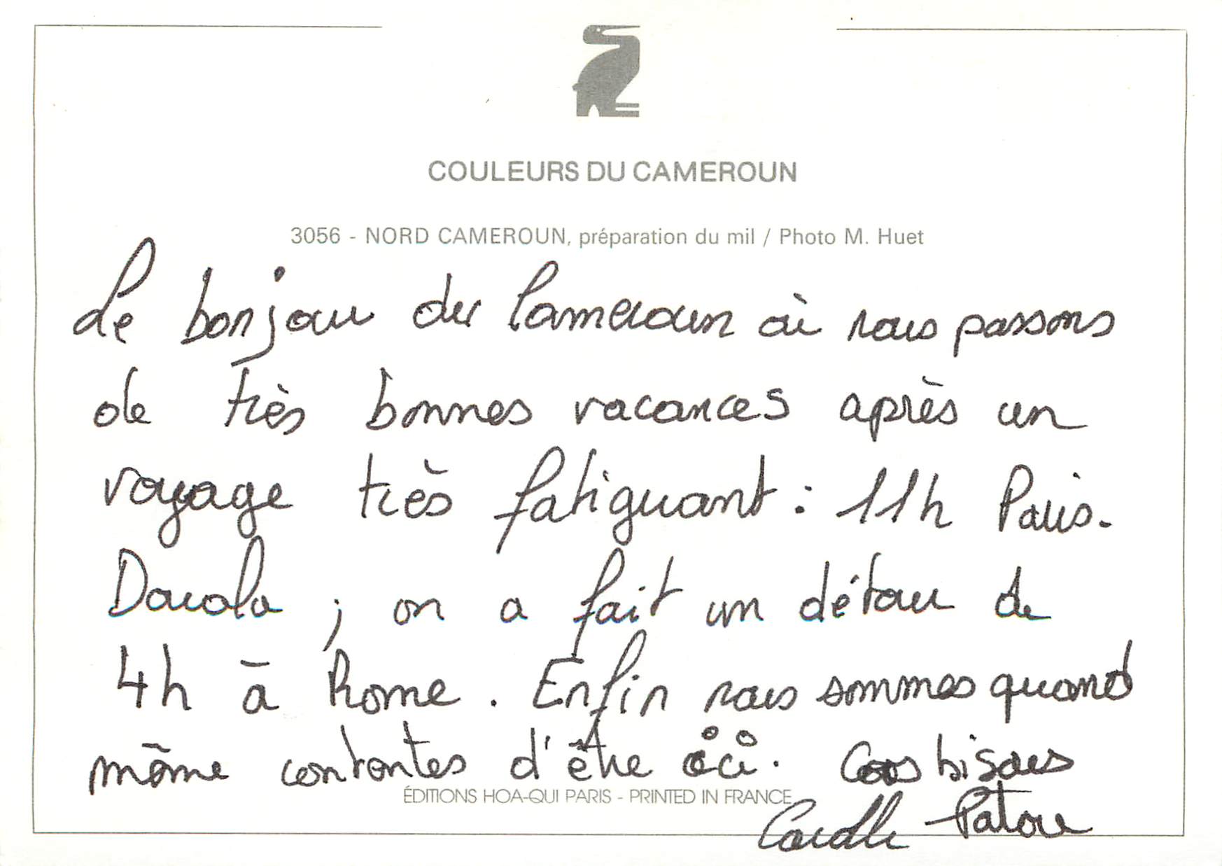 CPM Couleurs du cameroun nord cameroun — Verso