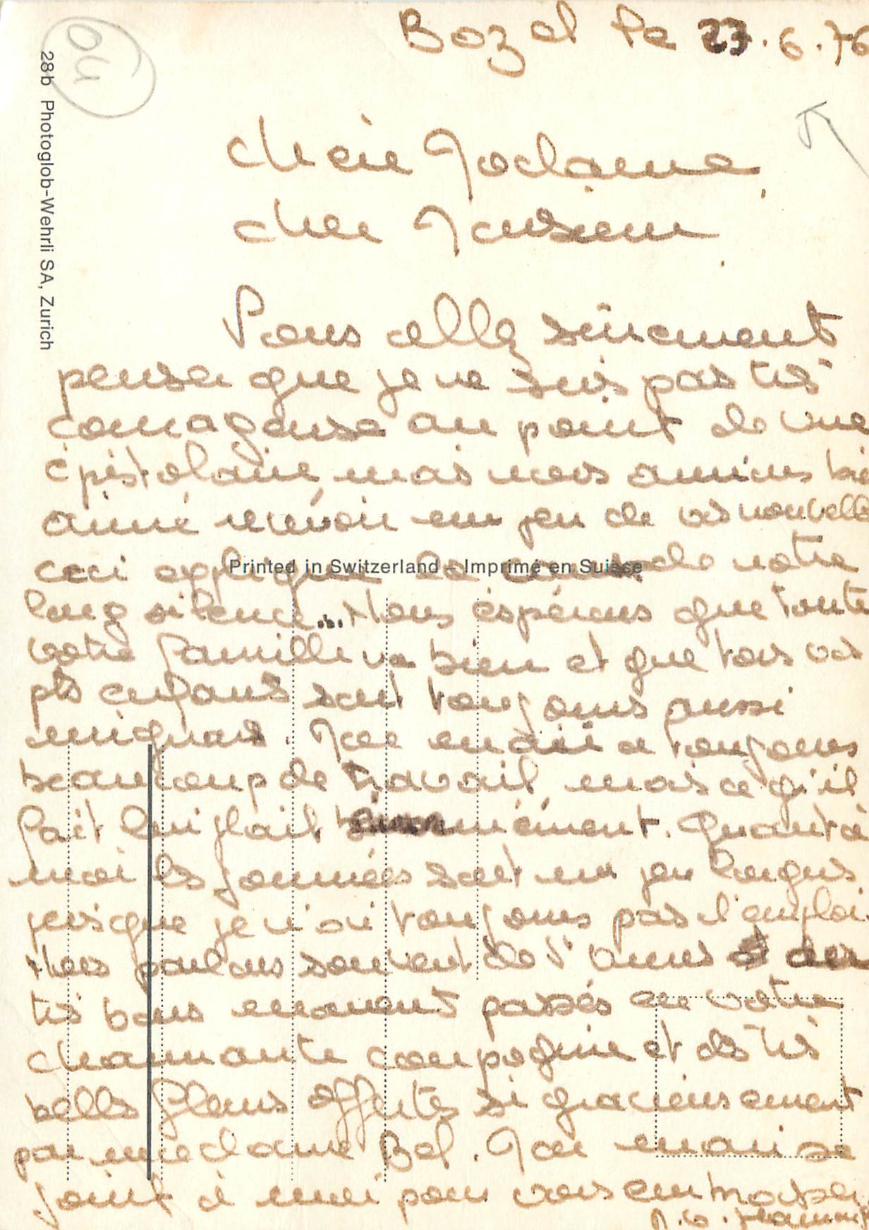 CPM Fleurs des alpes — Verso