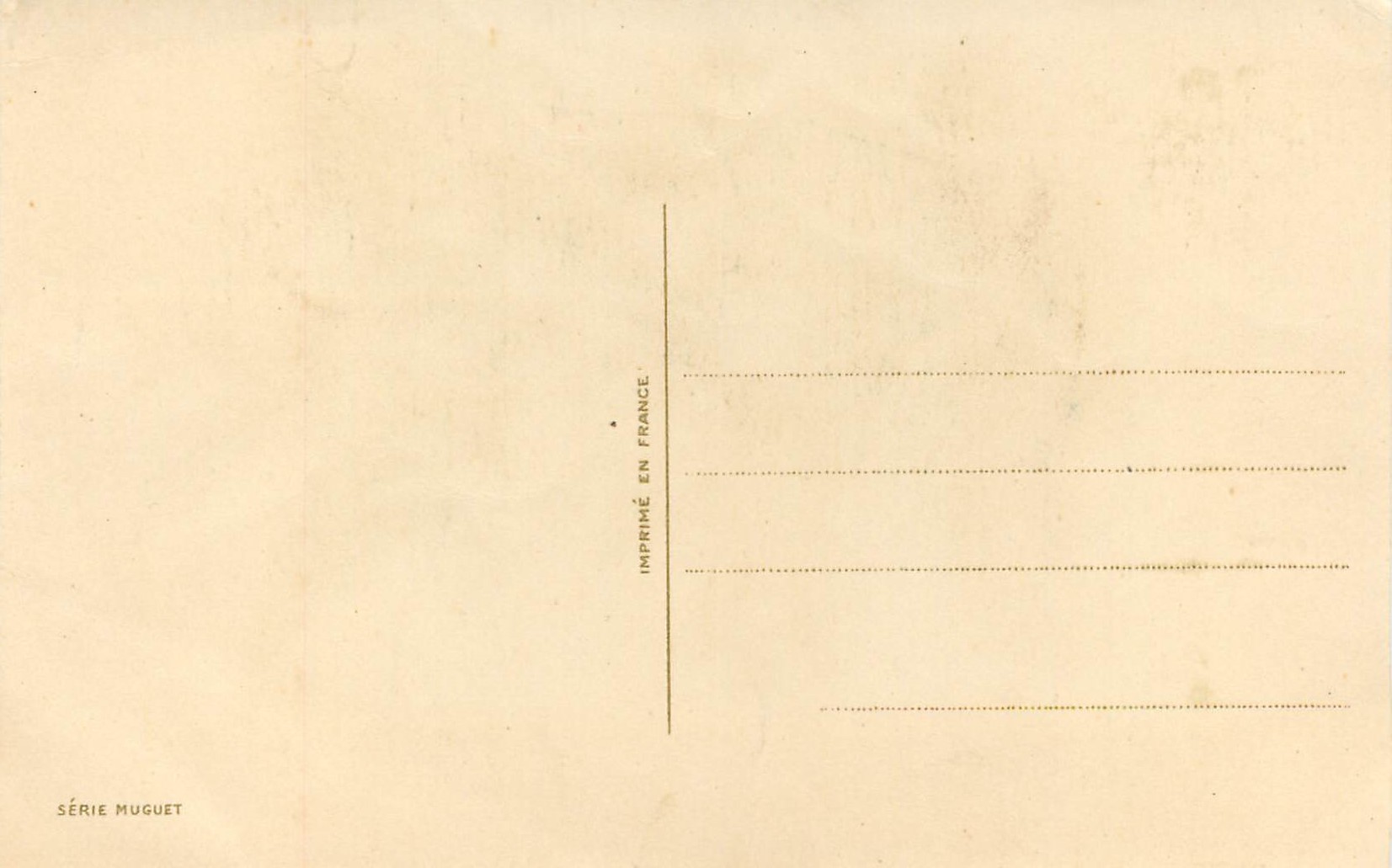 CPA Porte bonheur Muguet — Verso
