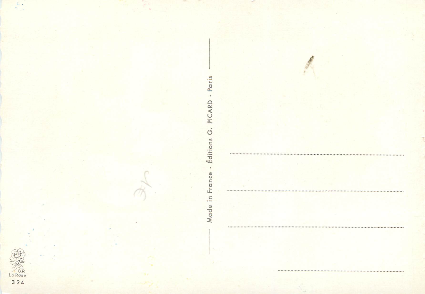 CPM Fleurs — Verso