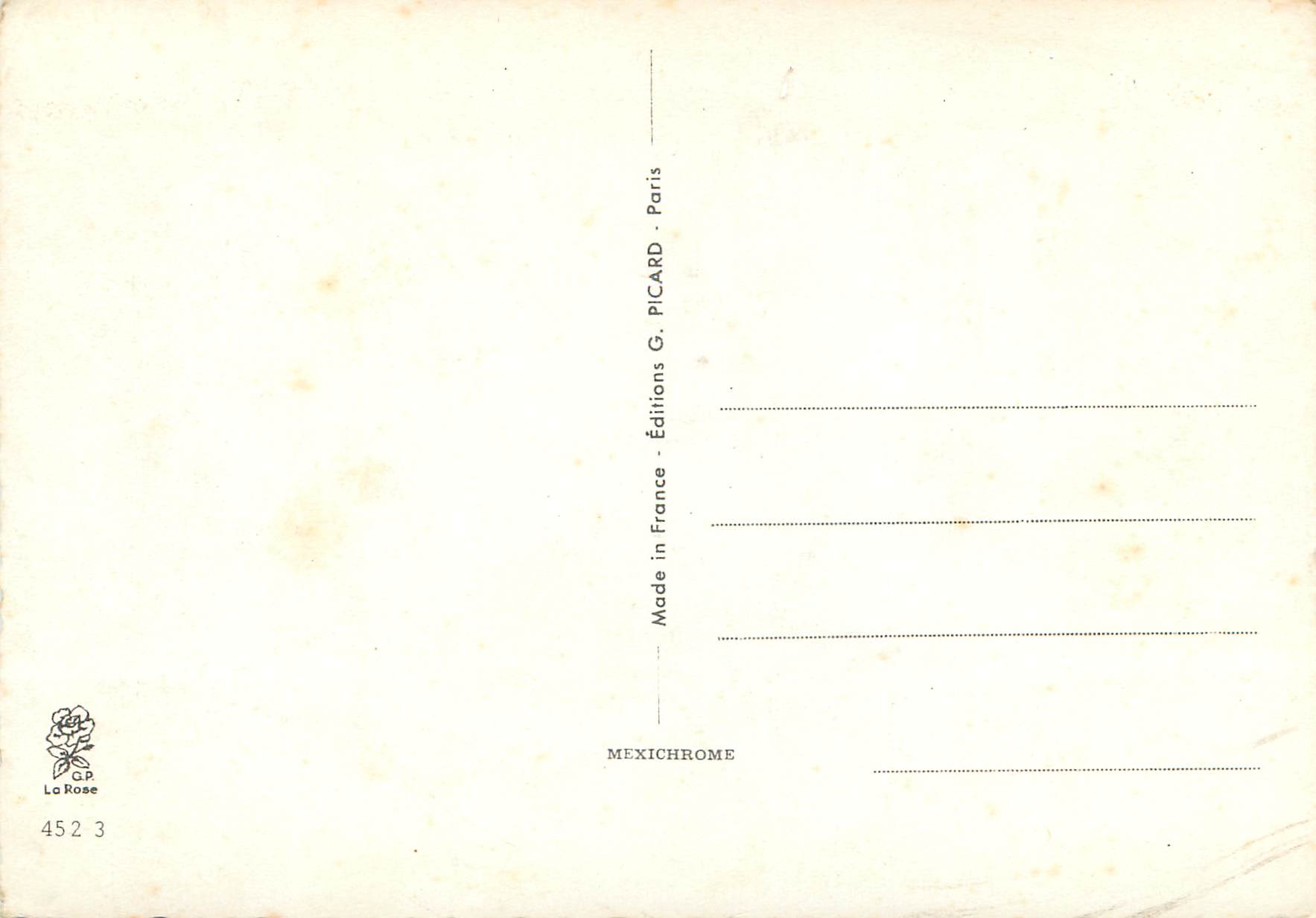 CPM Fleurs — Verso
