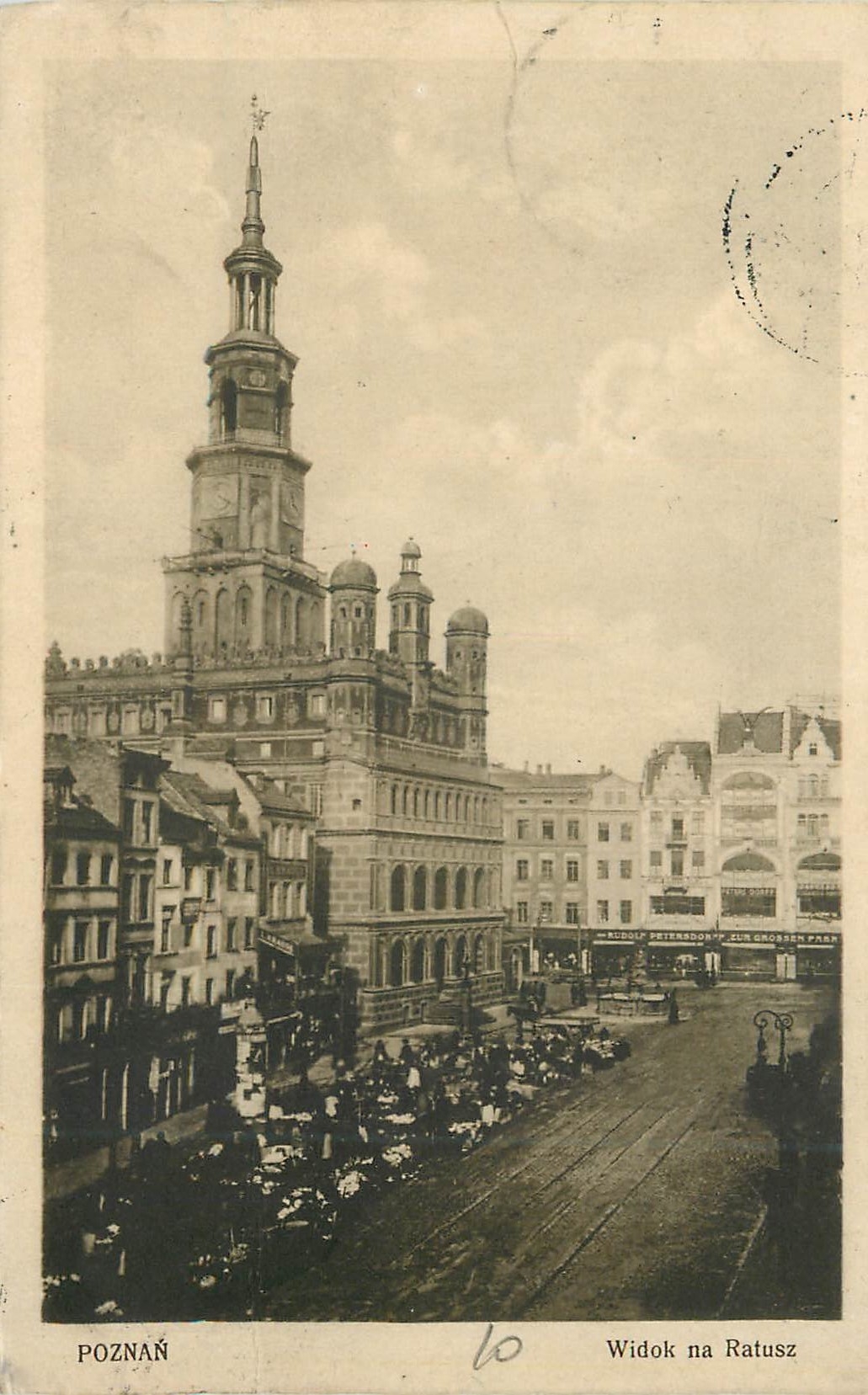 CPA Poznan widok na ratusz