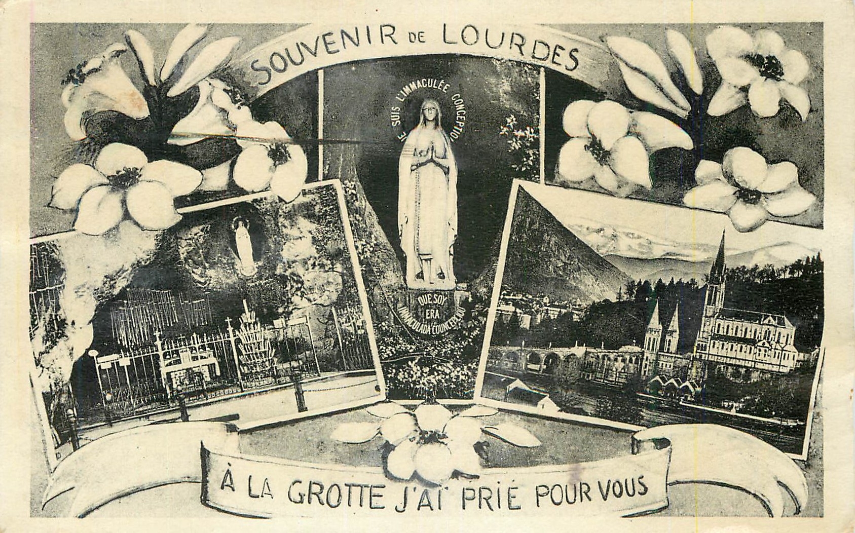 CPM Lourdes a la grotte j'au prie pour vous