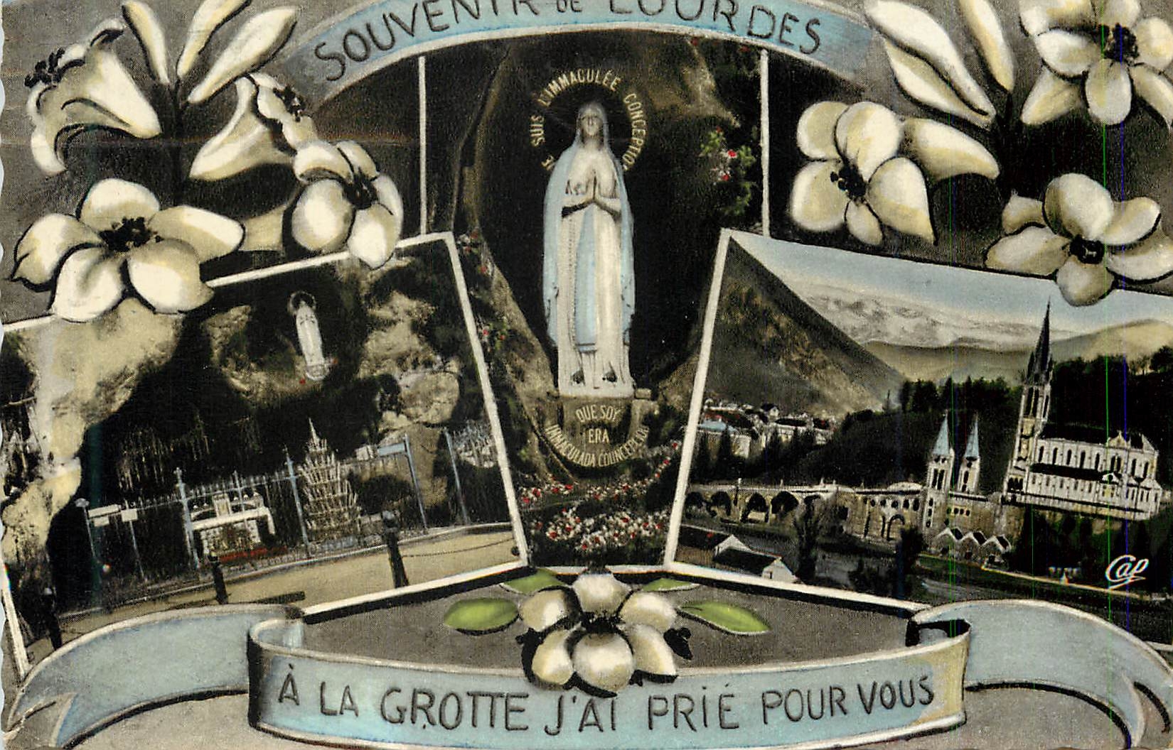 CPM Lourdes la grotte j'au prie pour vous