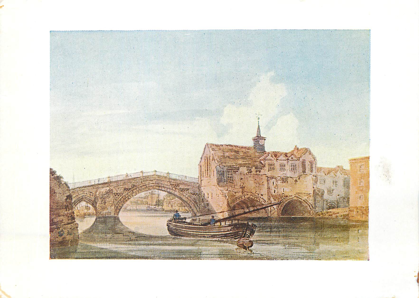 CPM Bitish thomas girtin (1778 1802) old ouse bridge york water colour (102 in* 15 in)