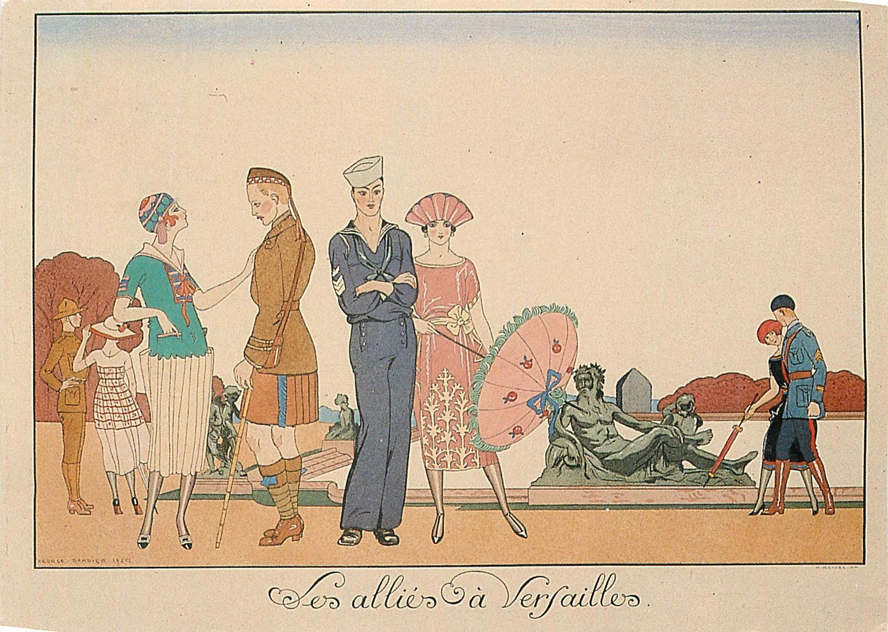 CPM National museum antiquities of scotland Les allies a Versailles George Bahier Militaria Adam Dickson collection