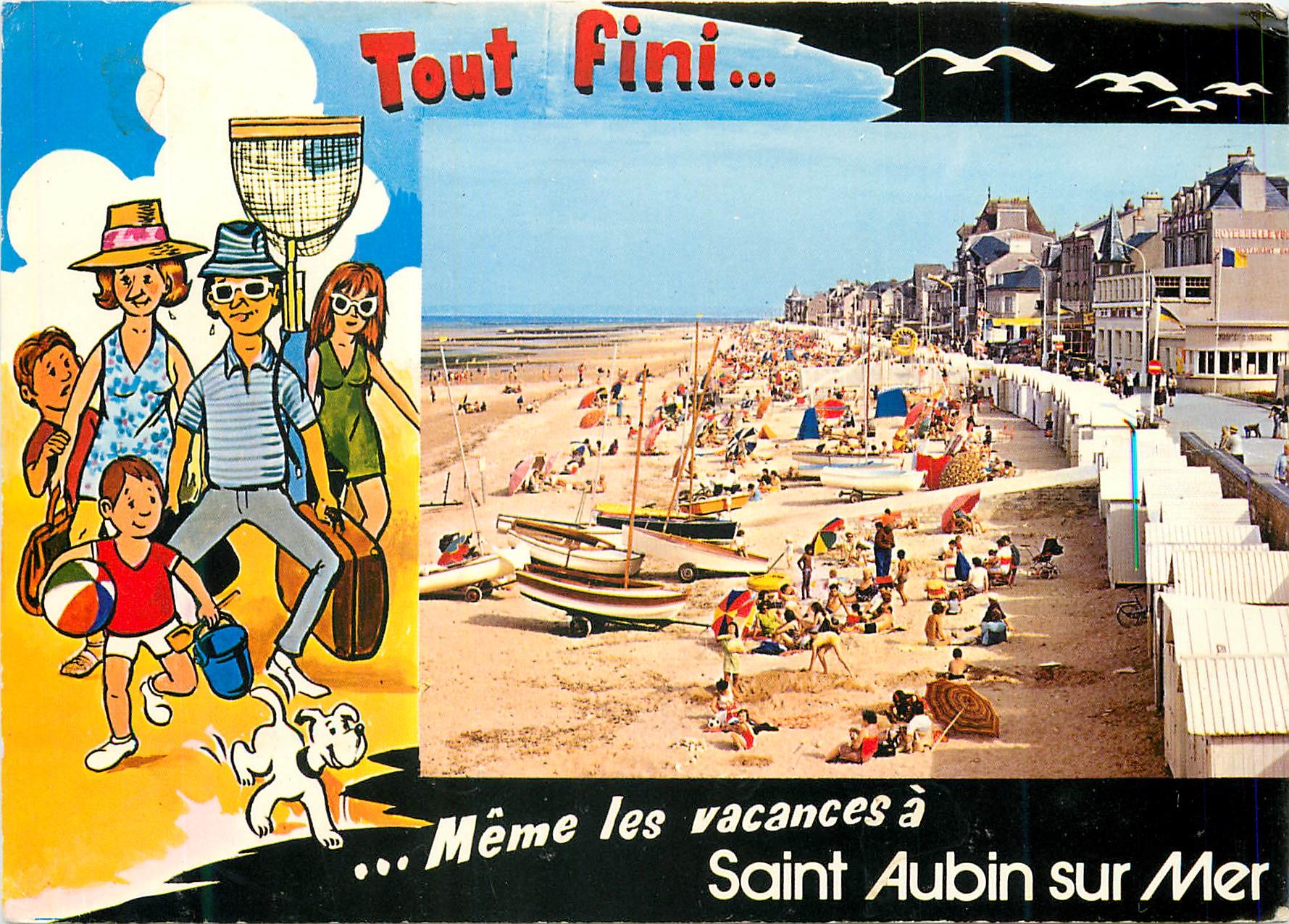CPM Saint aubin sur mer tout fini meme les vacances