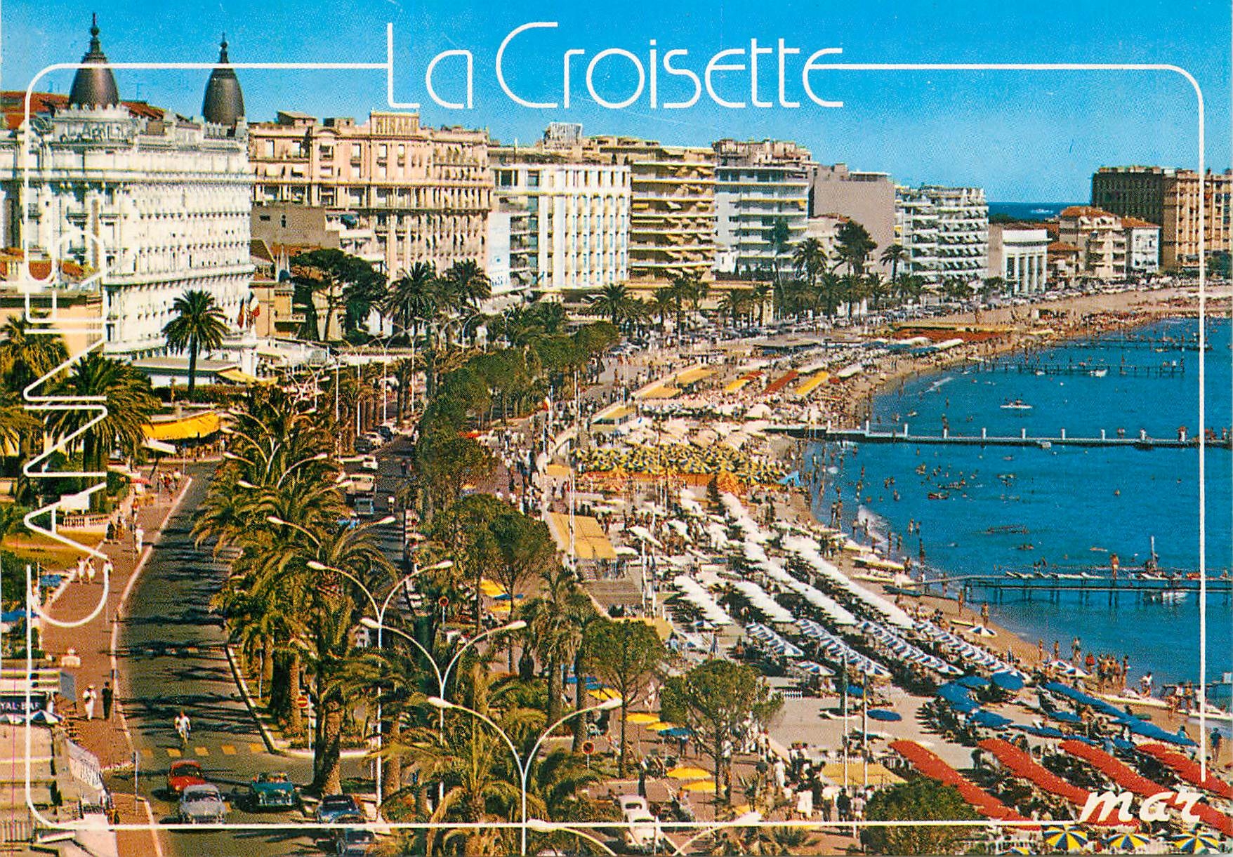 CPM La cote d'azur cannes les palaces de la croisette et la plage