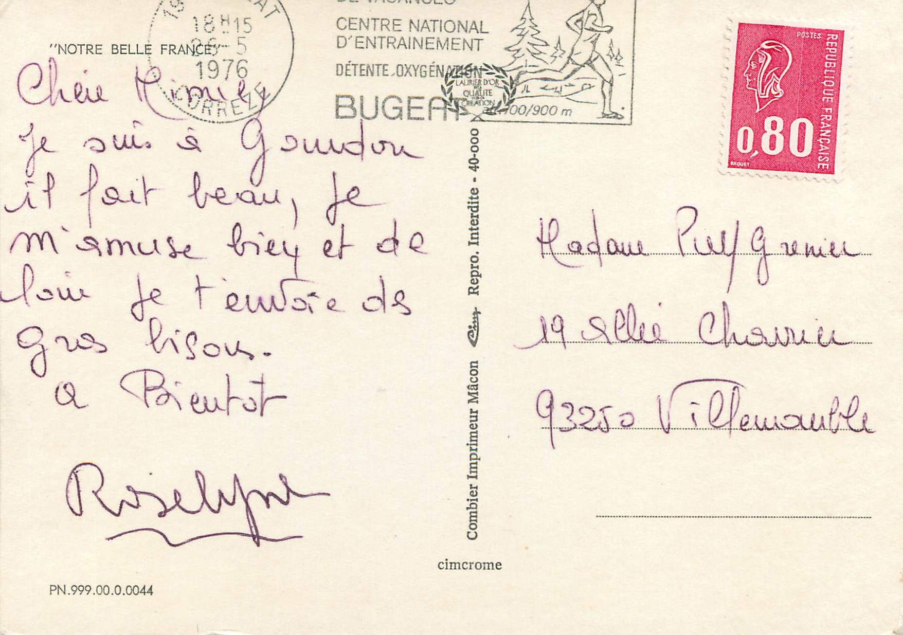 CPM Notre belle France Moutons — Rückseite