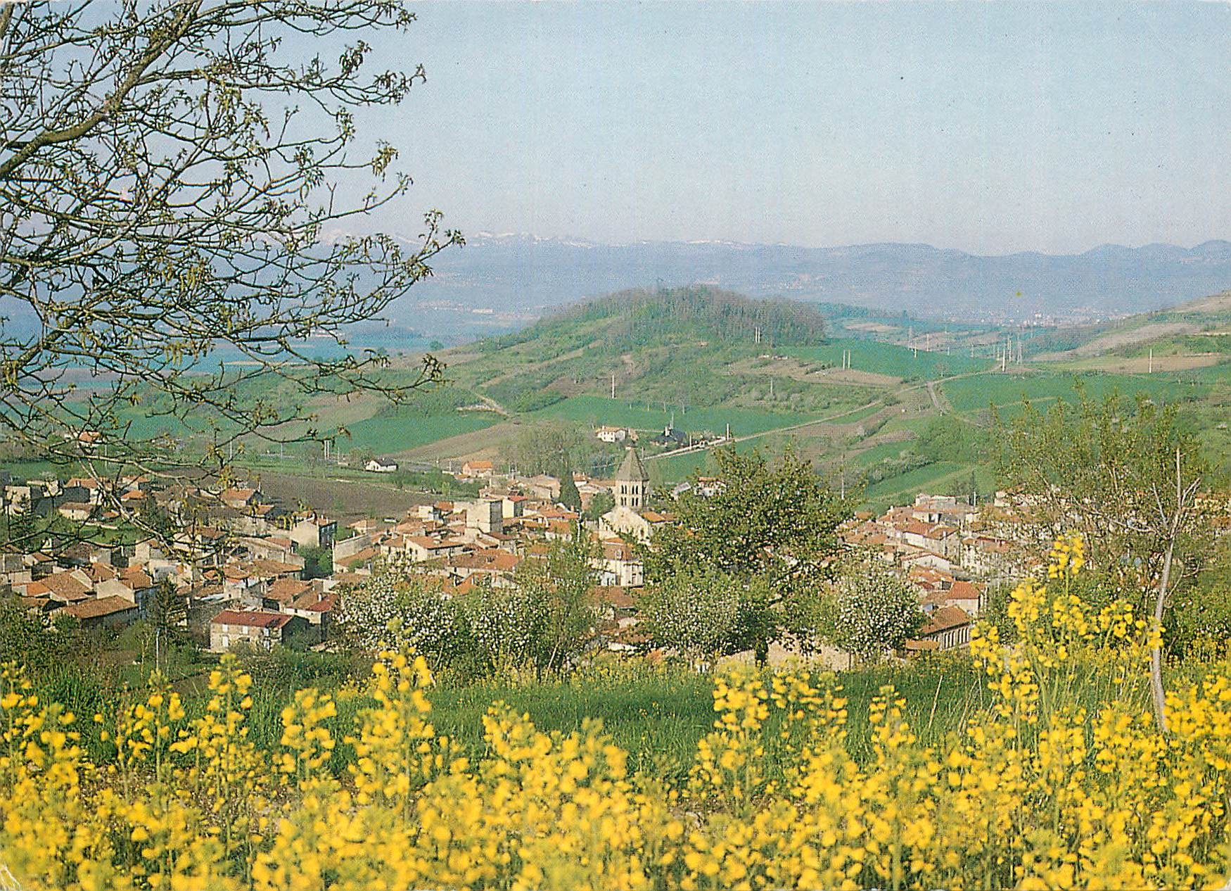 Chaumiat (Puy de Dôme) — vue panoramique avec champs de colza — Éditions Agrigel