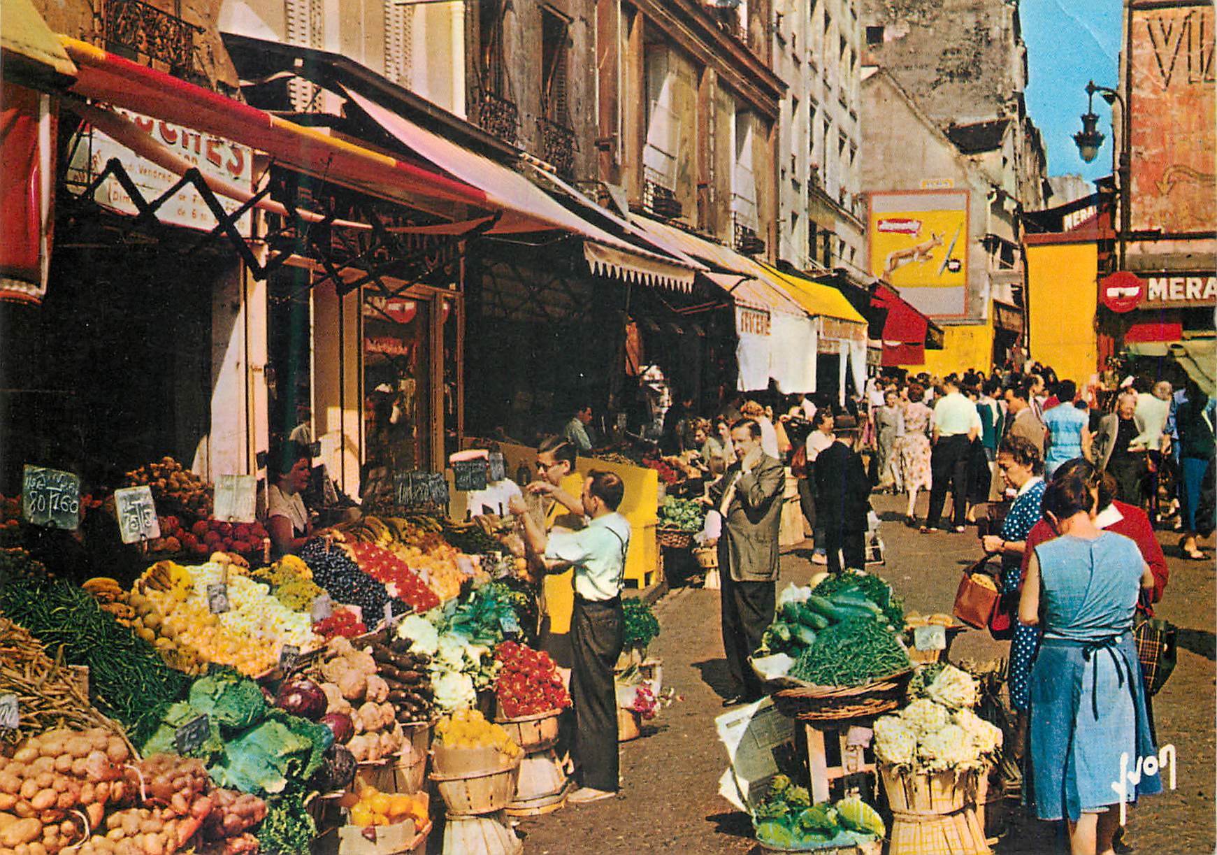 CPM Couleurs et lumliere de france Paris la rue mouffetard