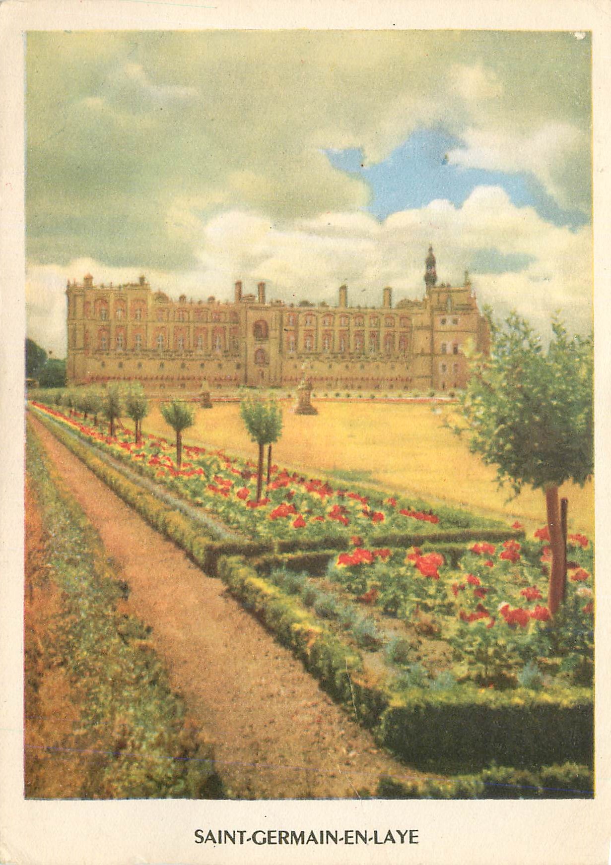 CPM Parc et jardins de l'ile de france saint germain en laye parterre du a le Notre chateau francois