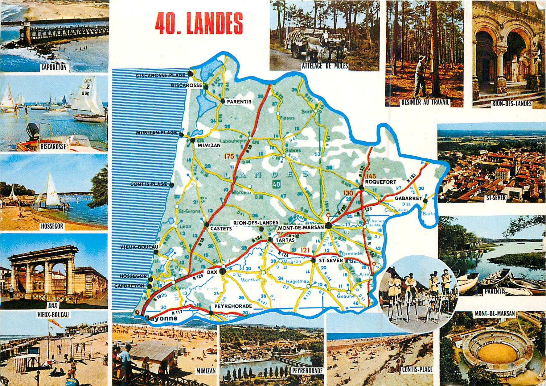 CPM Landes sup 937000 hect popu 267 000 habitants prefecture mont de marsan sous prefecture dax