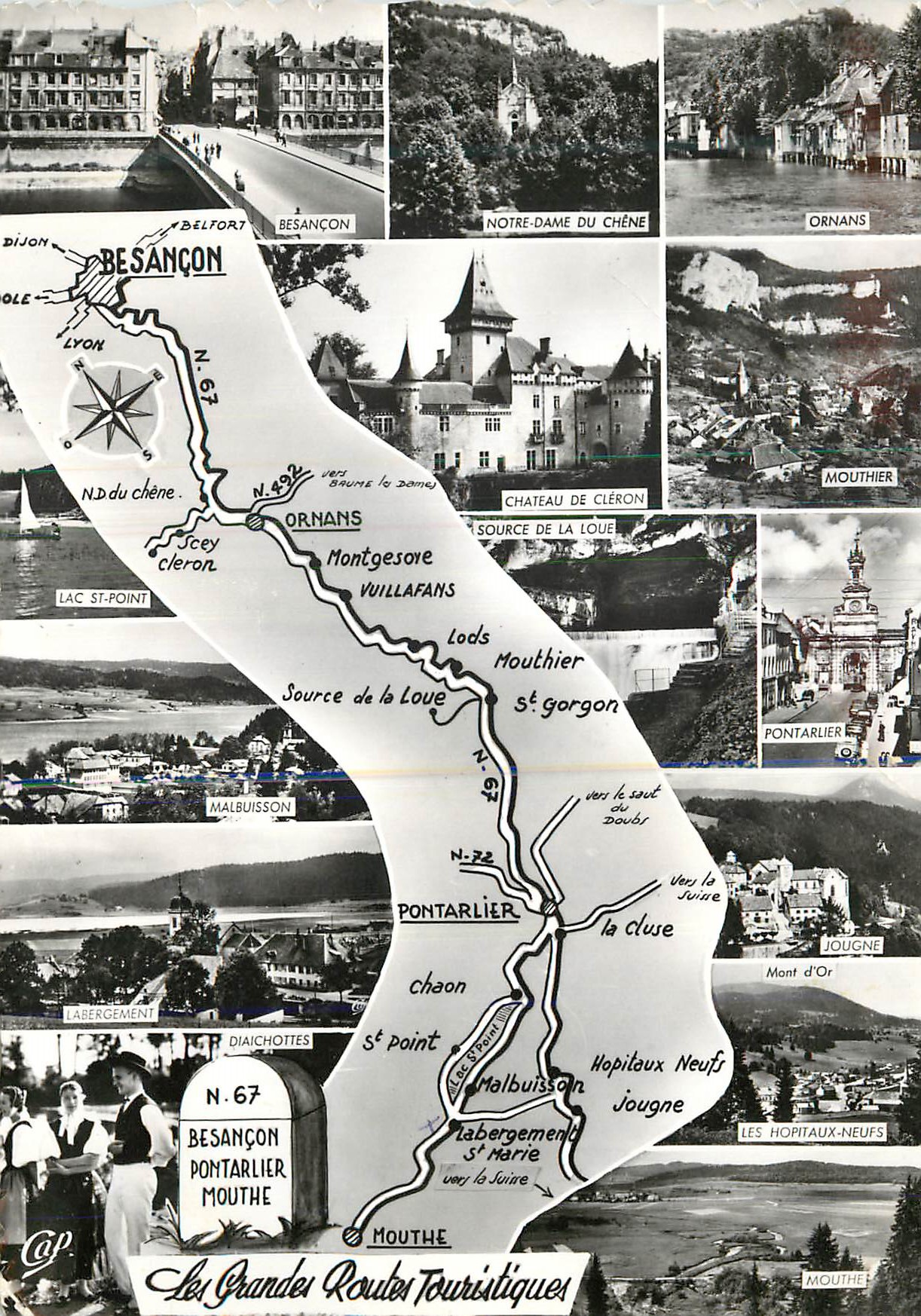 CPM La grandes routes touristiques besancon a mouthe