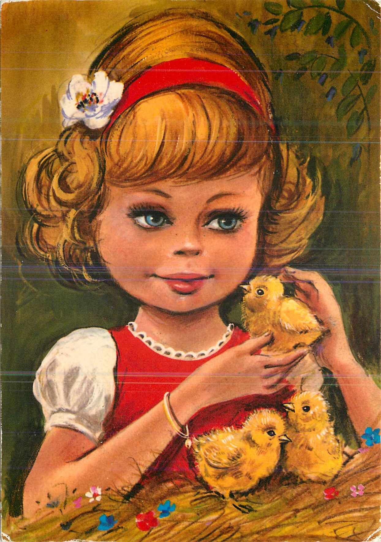 CPM Fantaisie Enfant Poussins
