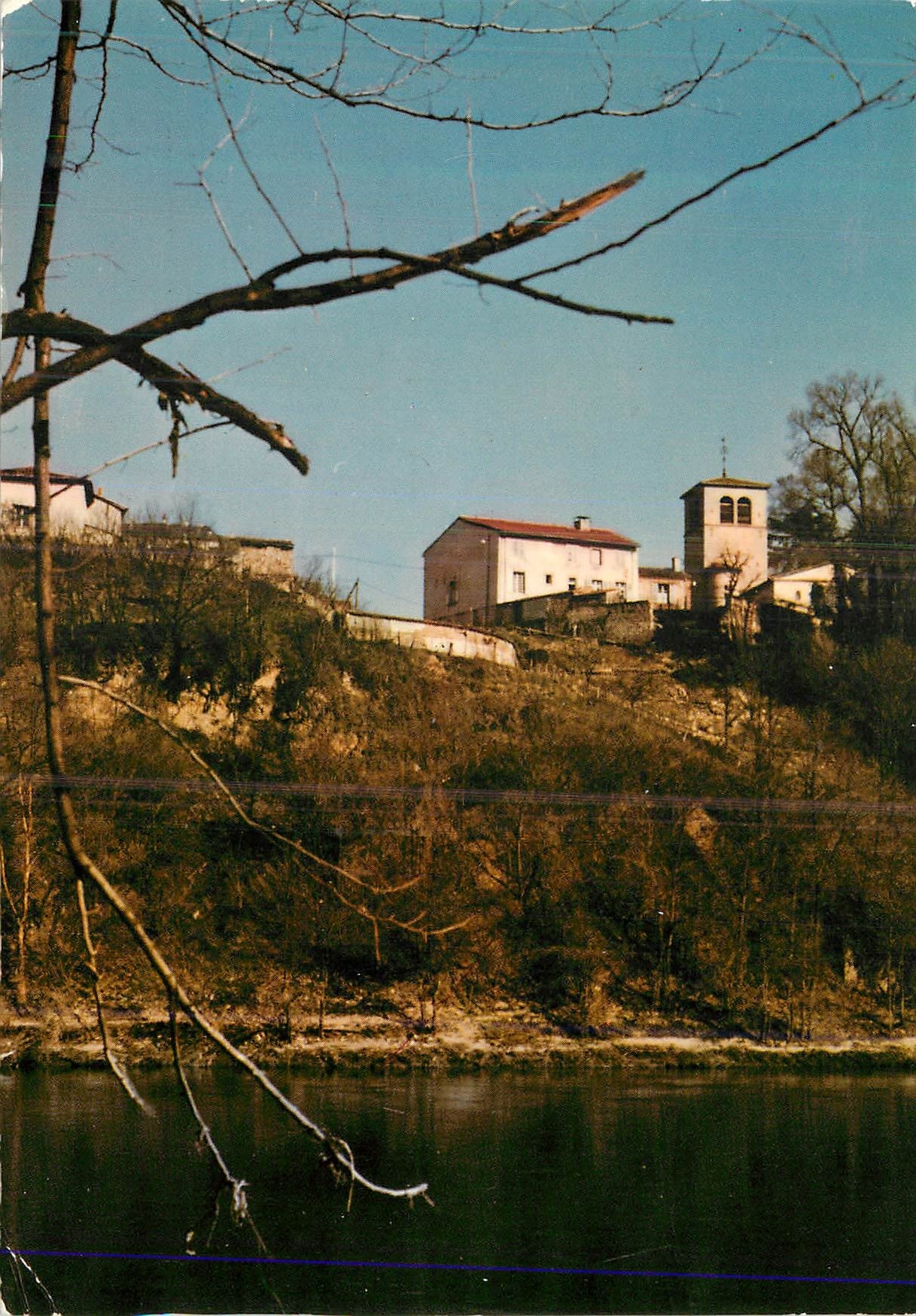 CPM Veauche (Loire) L'eglise et la Loire