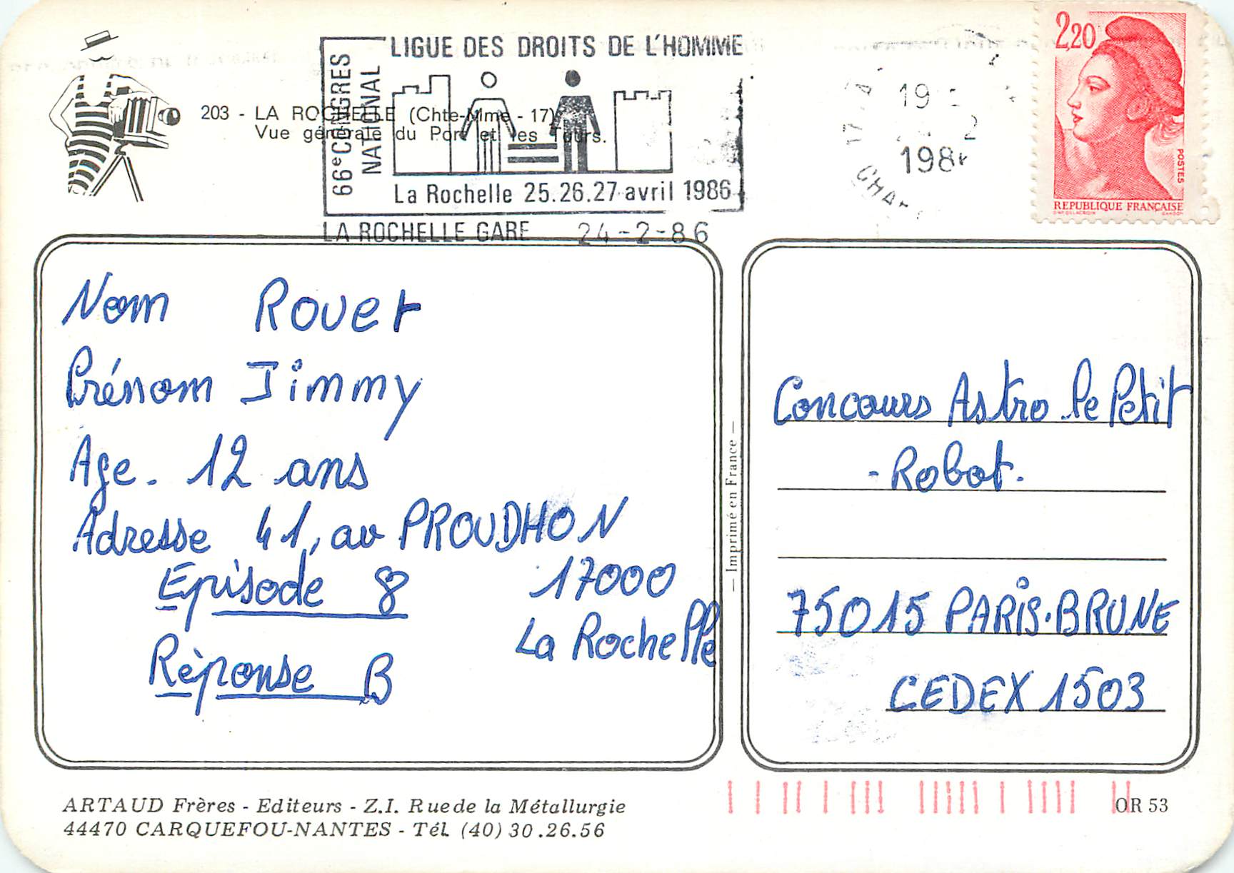 CPM La Rochette (Chte Mme) Vue generale du Port et les Tours — Rückseite