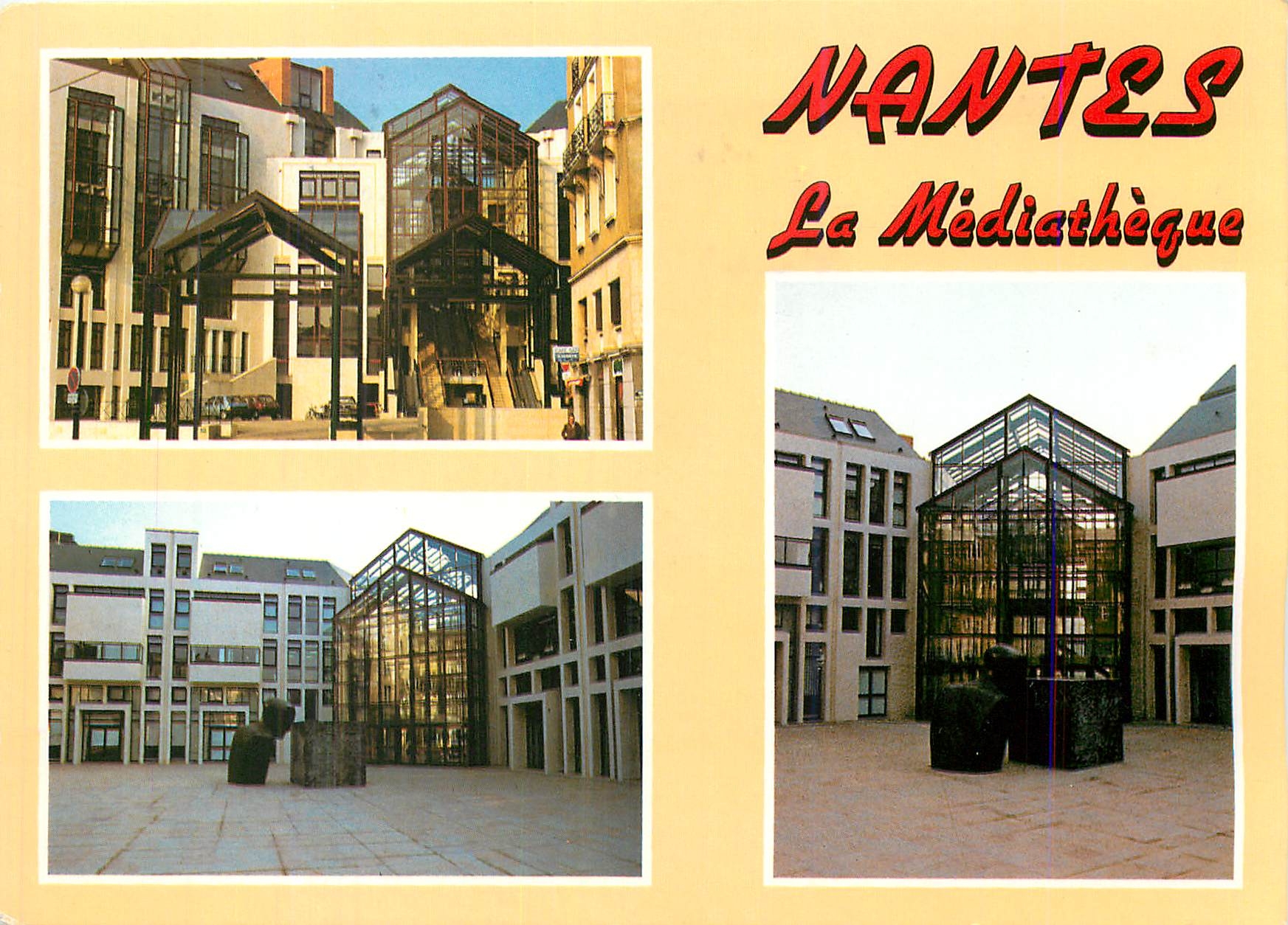 CPM Nantes (Loire-Atlantique) La Mediatheque