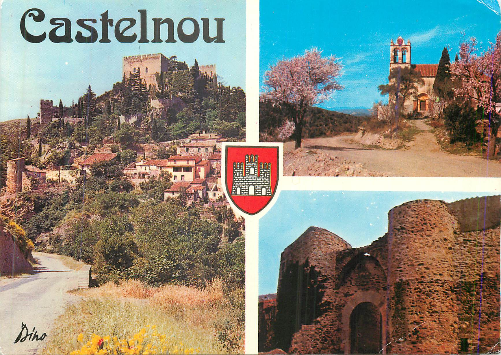 CPM Castelnou Village fortifie du XIe s aux environs de Thuir