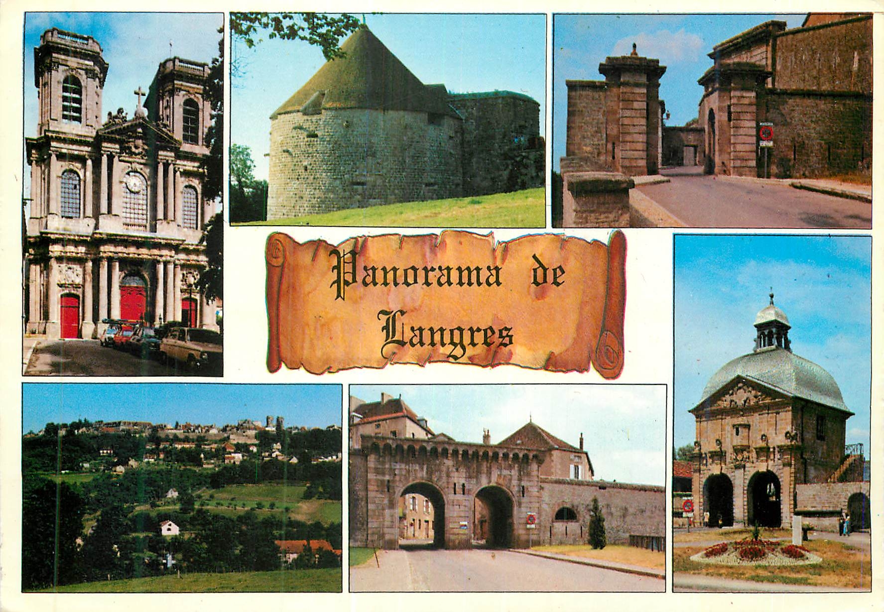 CPM Panorama de Langres Haute-Marne Tour de Navarre