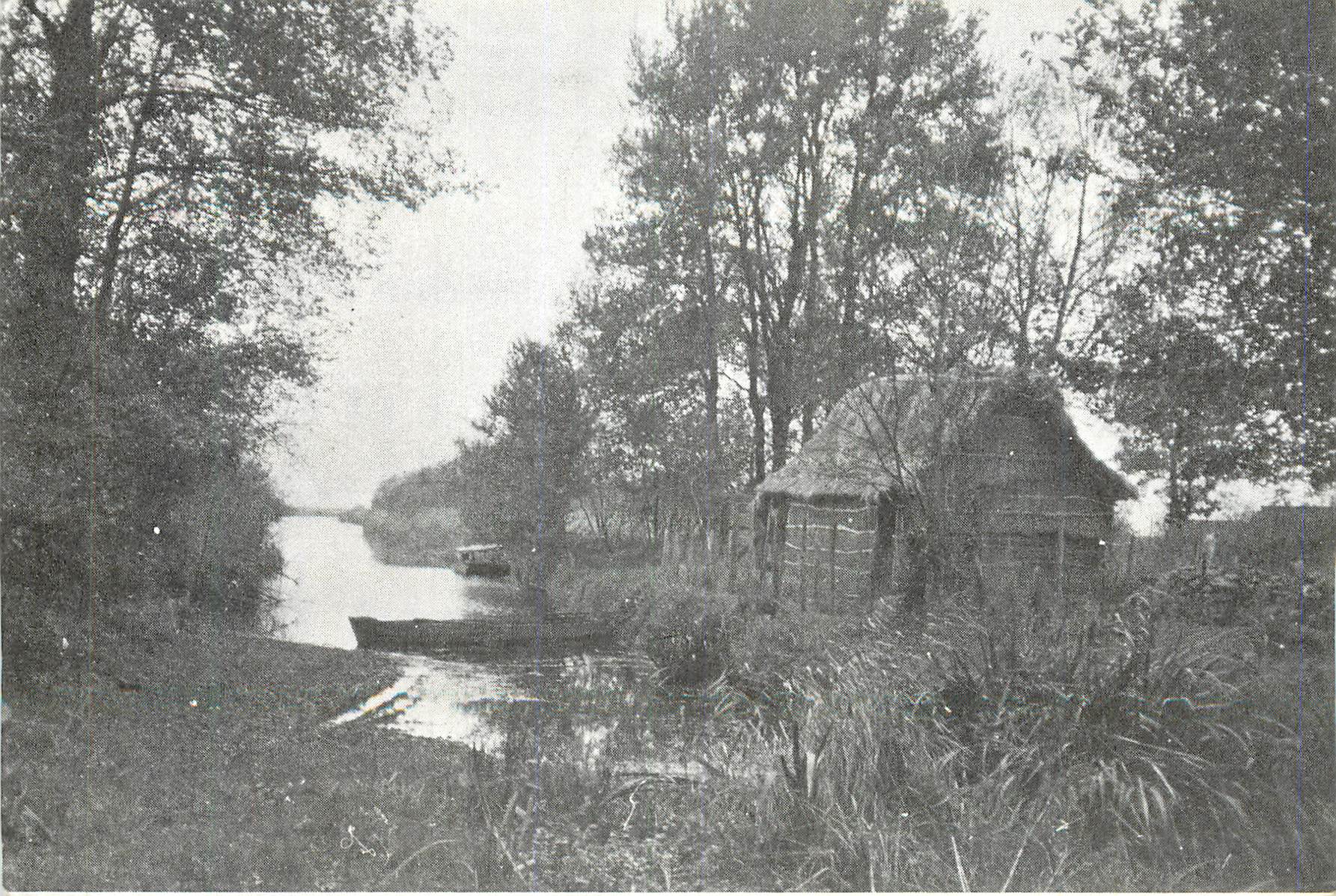 Brière : le chaland et la hutte du chasseur — Éditions des Paludiers (44500 La Baule) — N° BR 103