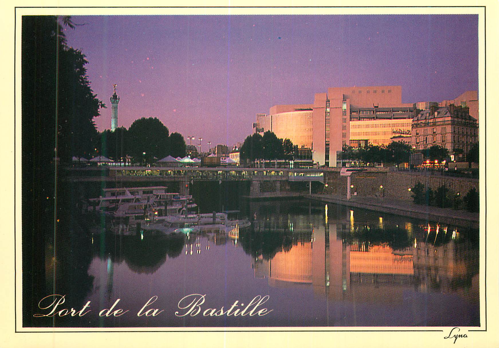 CPM Paris la nuit Port de la Bastille