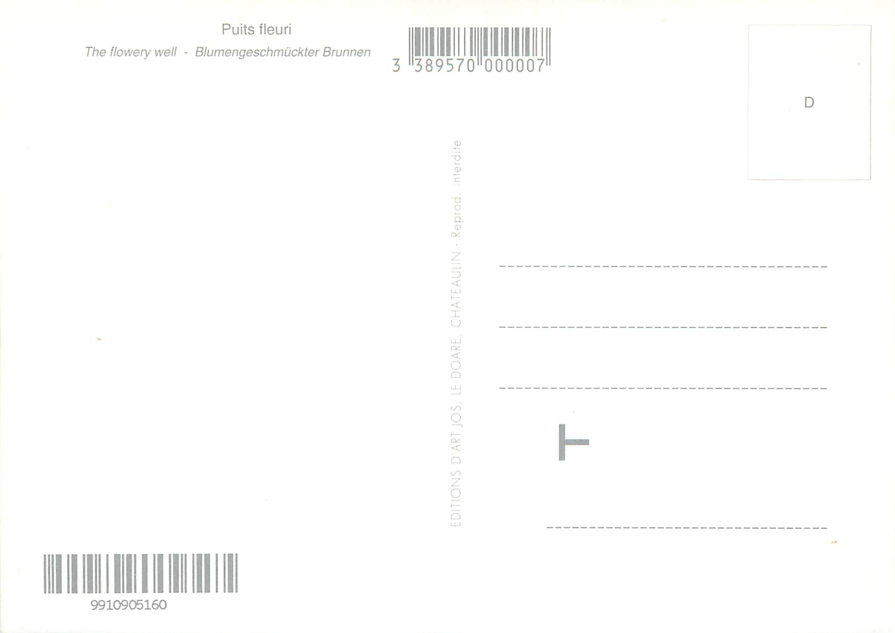 CPM Puits fleuri — Verso