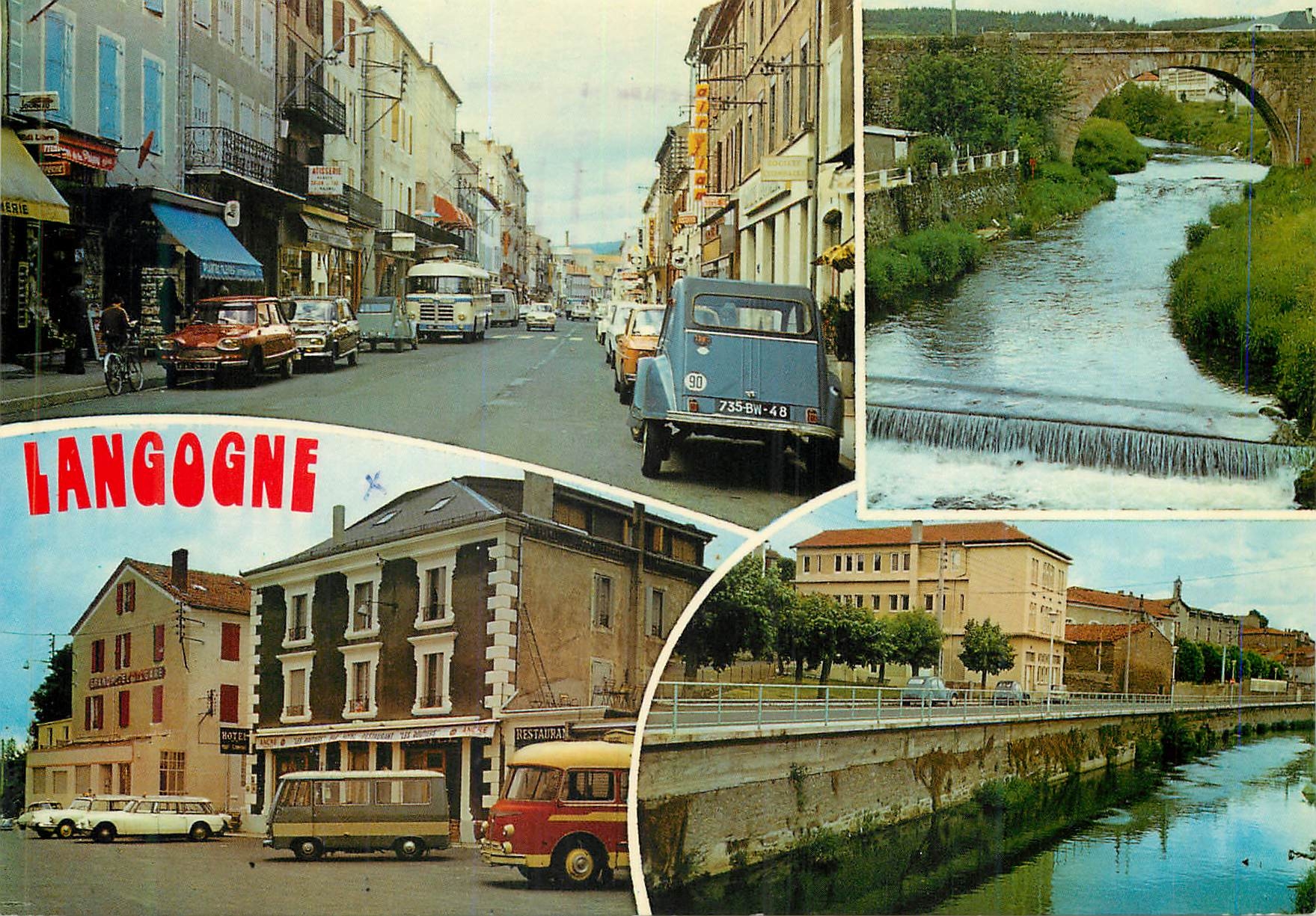 Langogne (Lozère) — vue panoramique — éditions J. Cellard - Recto