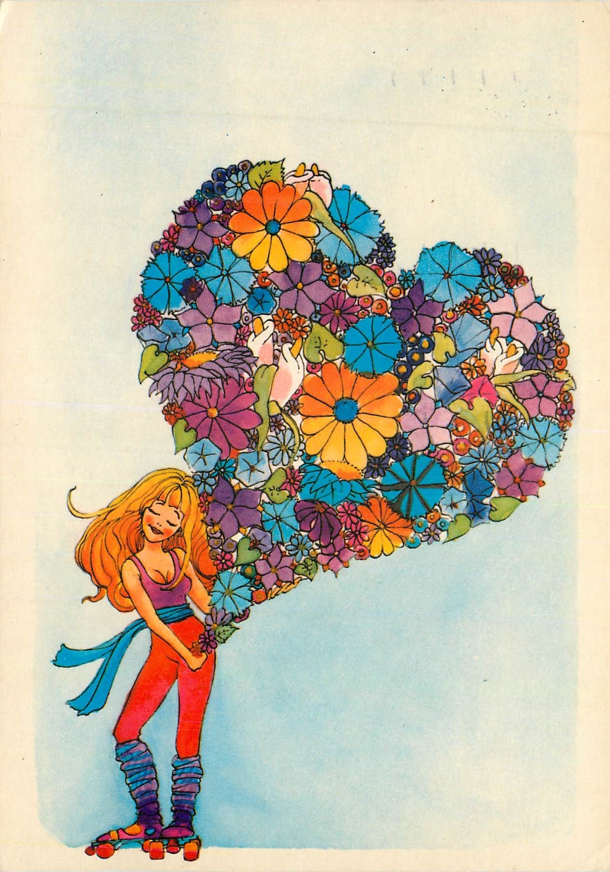 CPM Femme Fleurs