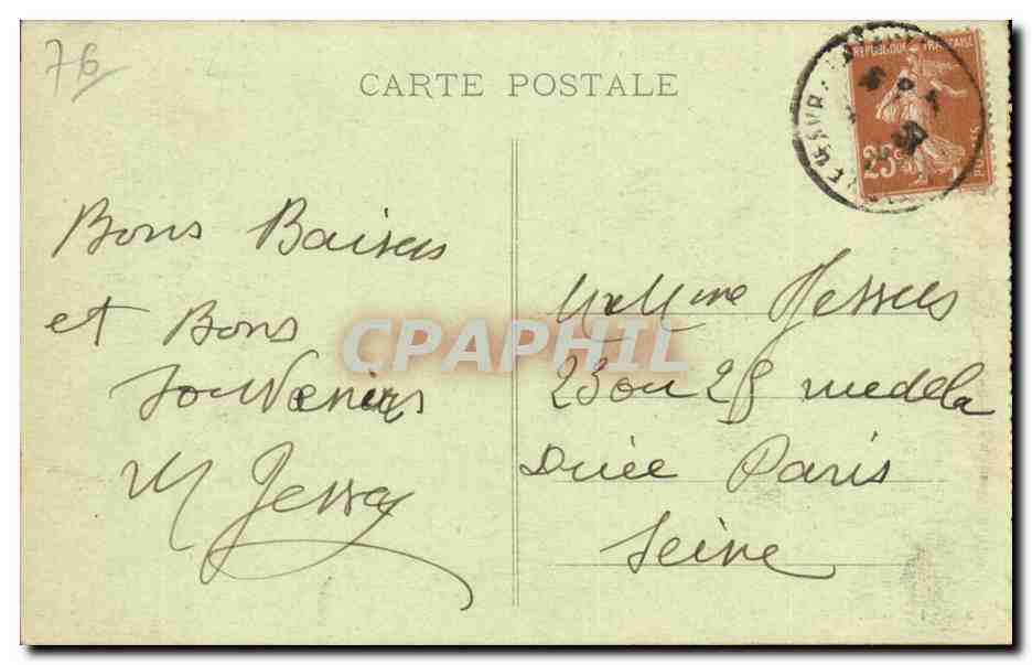 Ste Adresse CPA les phares au Cap de la Heve — Rückseite