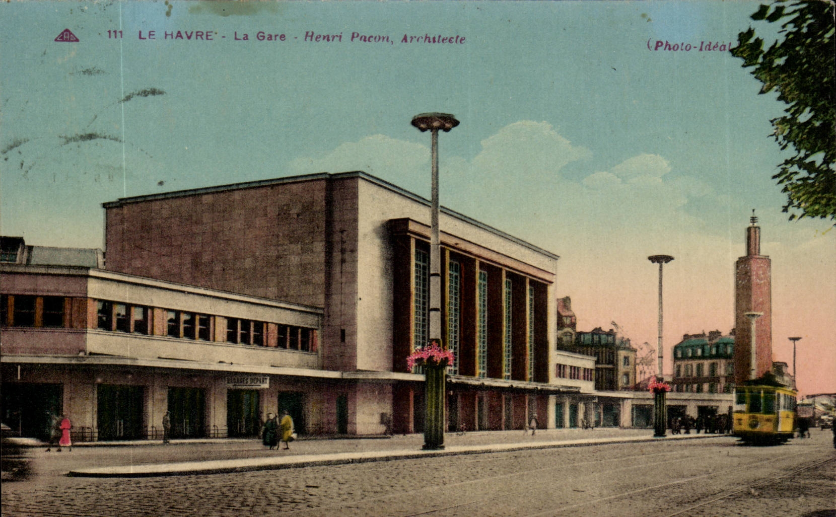 Le Havre CPA La gare Henri Pacon architecte