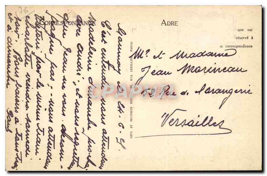 Gournay en Bray CPA Place nationale  — Rückseite