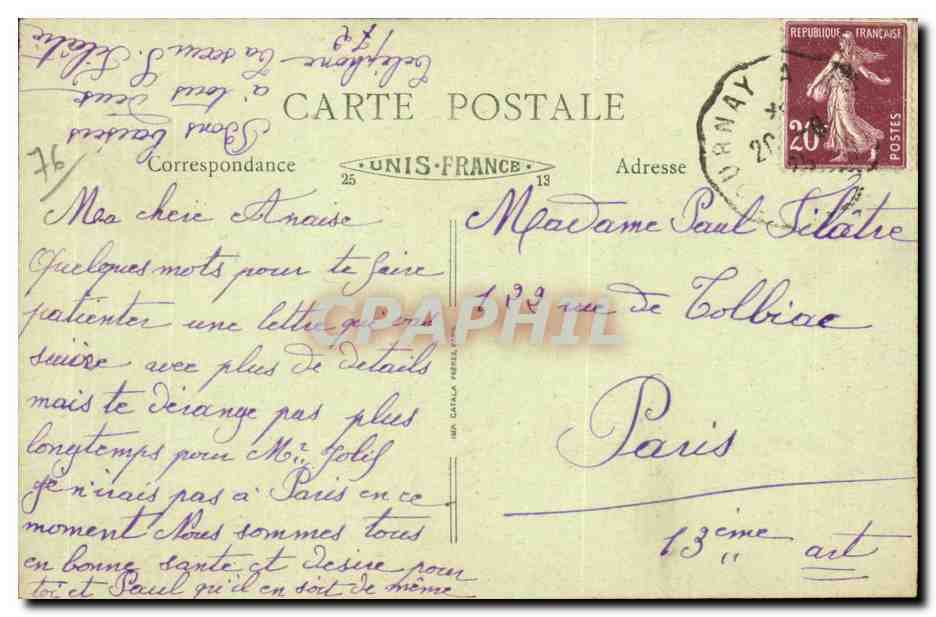 Neufchatel-en-Bray- Le Chateau de Valboury--CPA — Rückseite
