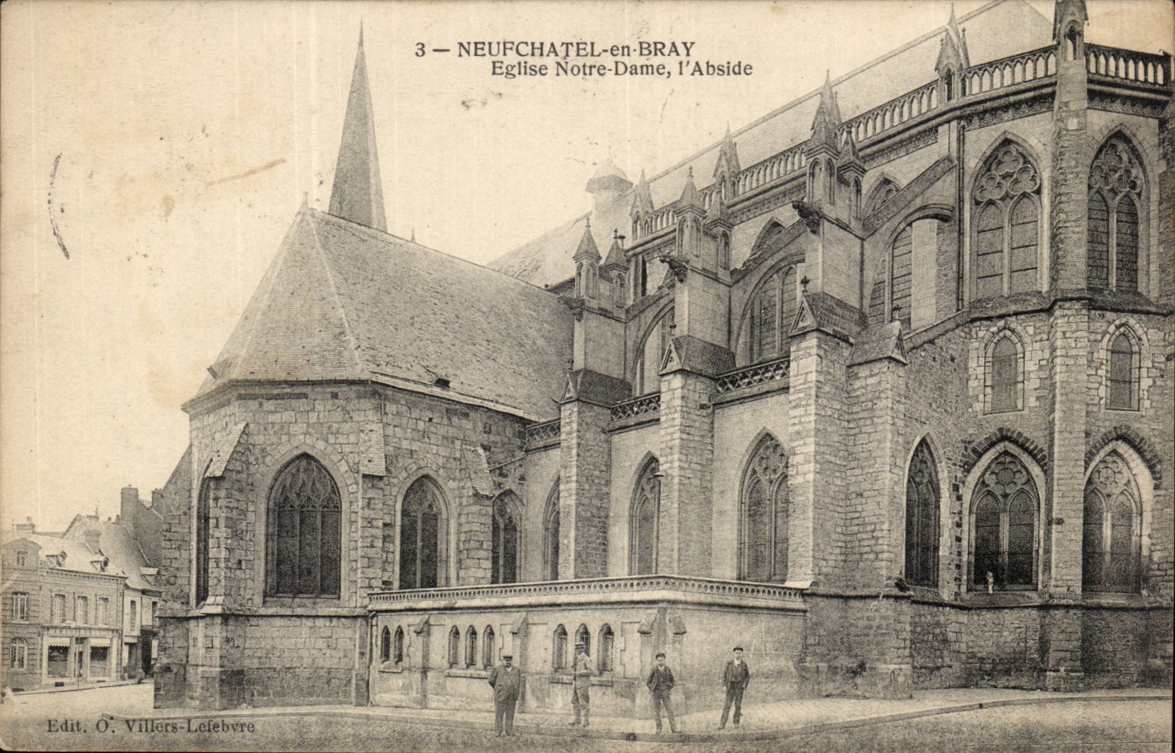 Neufchatel-en-Bray- Eglise Note-Dame l'Abside- Homme--CPA