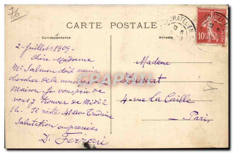 Neufchatel-en-Bray- Eglise Note-Dame l'Abside- Homme--CPA — Rückseite