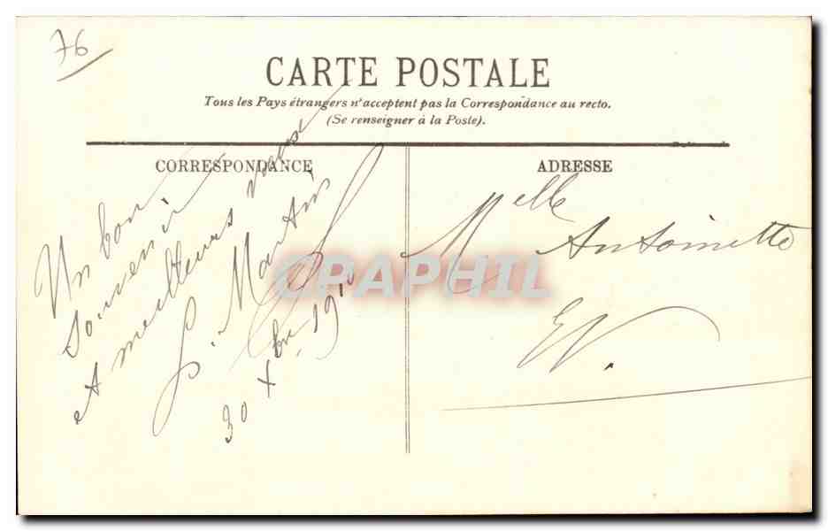 Rouen- La Seine et les Quais- bateau -CPA — Verso