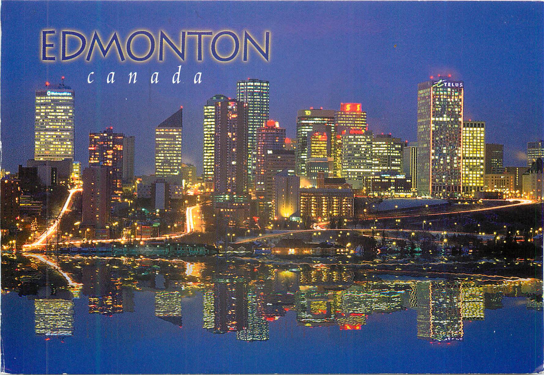 CPM Edmonton alberta Canada the city skyline a cosmopolitan look at night